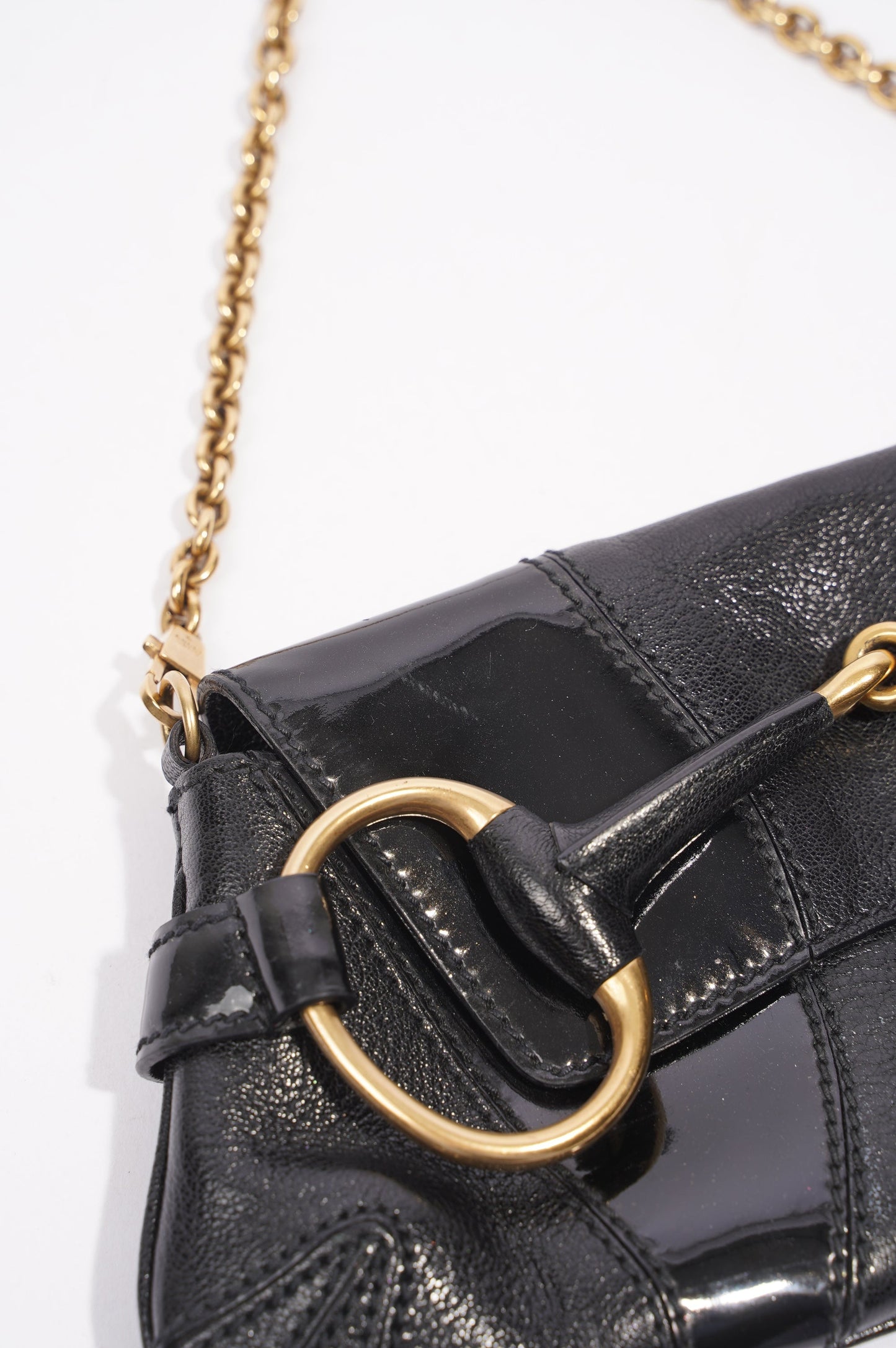 Gucci Womens Horsebit Vintage Tom Ford Bag Black