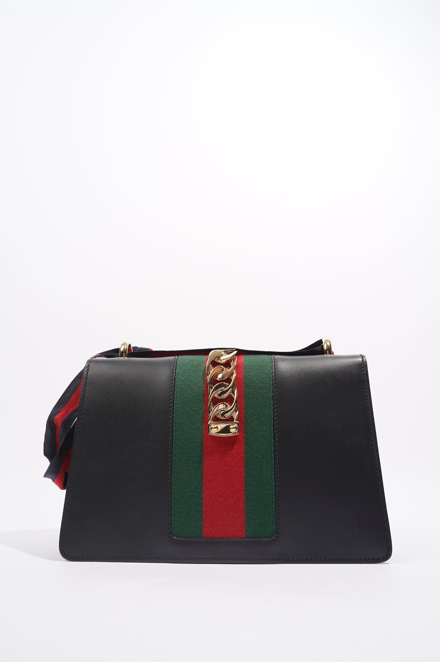 Gucci Womens Sylvie Black / Green / Red Medium