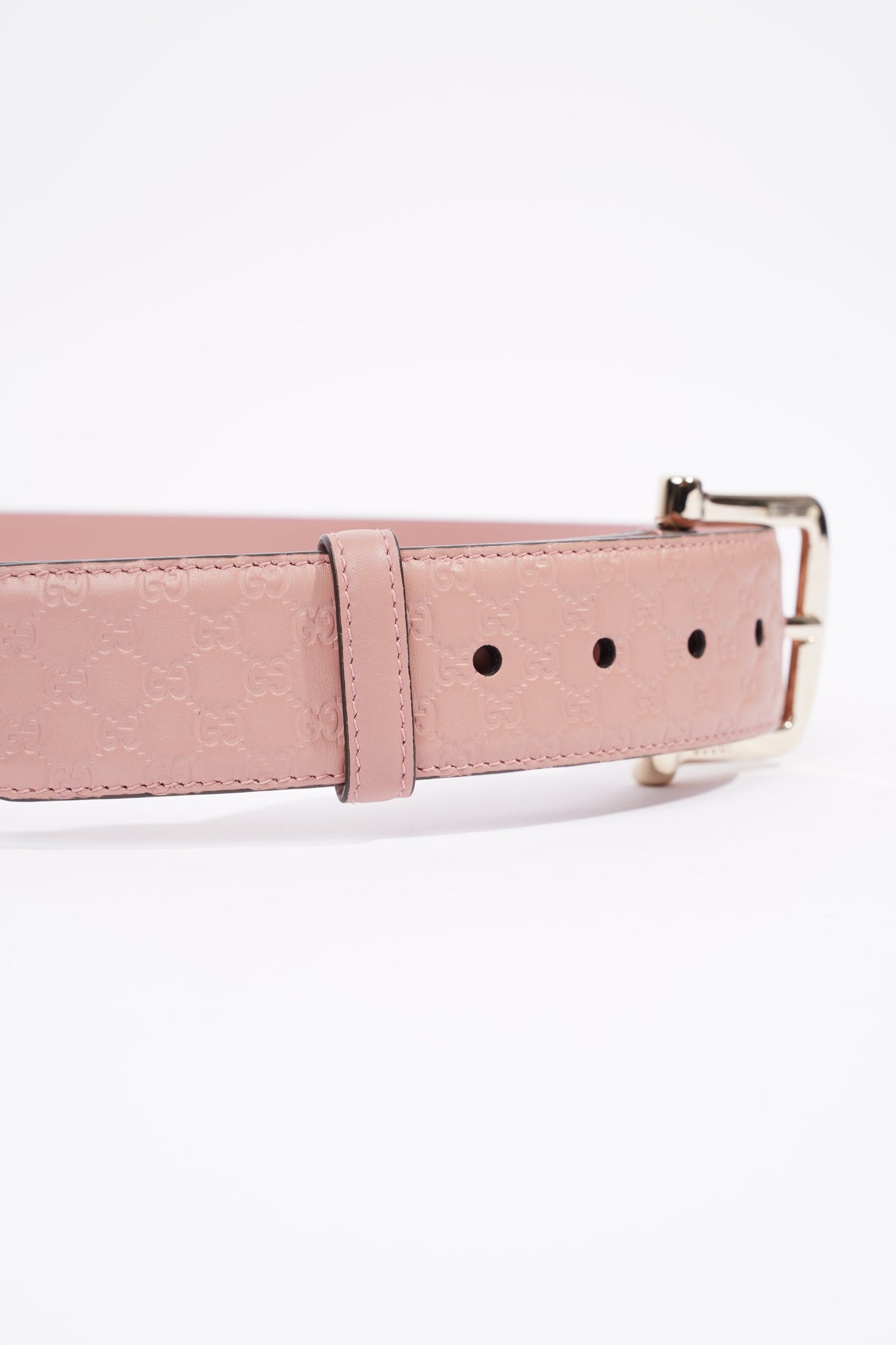 Gucci Belt With Square Buckle Nude Leather 95cm 38"