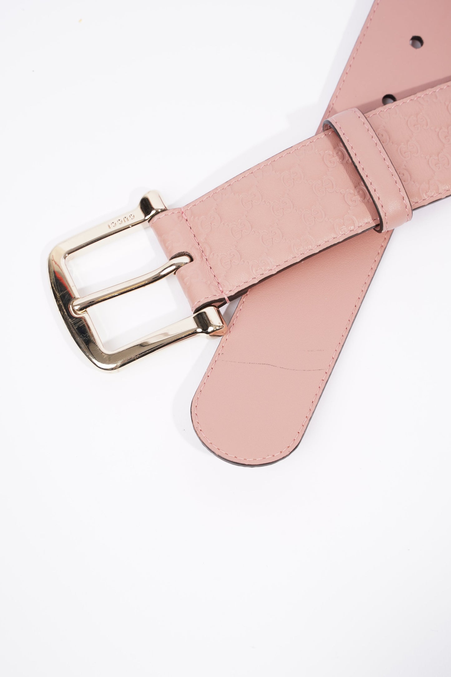 Gucci Belt With Square Buckle Nude Leather 95cm 38"
