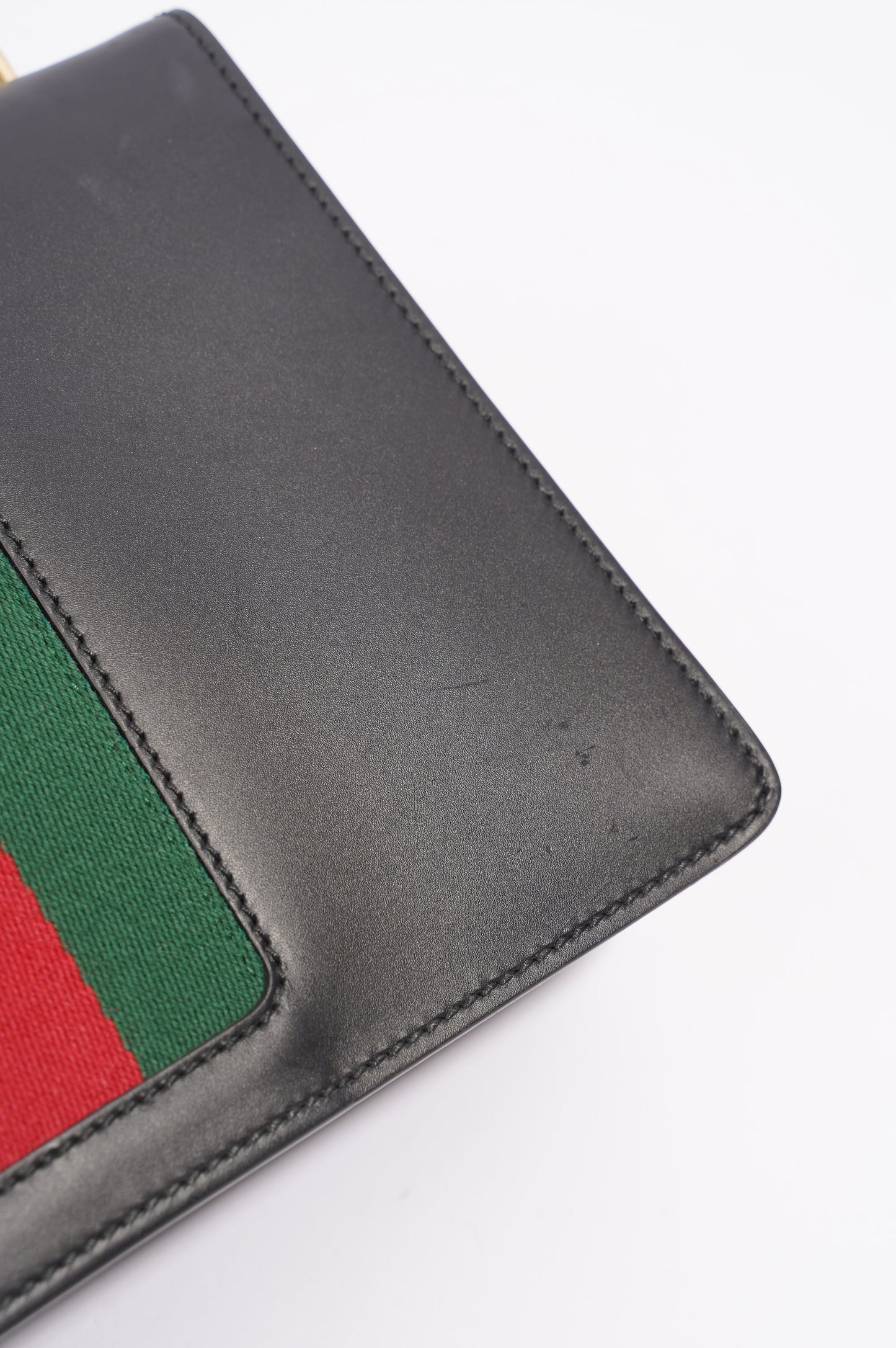 Gucci Womens Sylvie Black / Green / Red Medium
