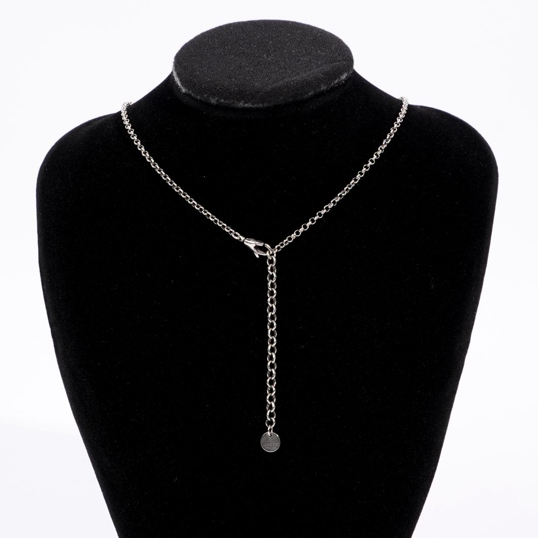 Gucci Womens Interlocking G Necklace Silver