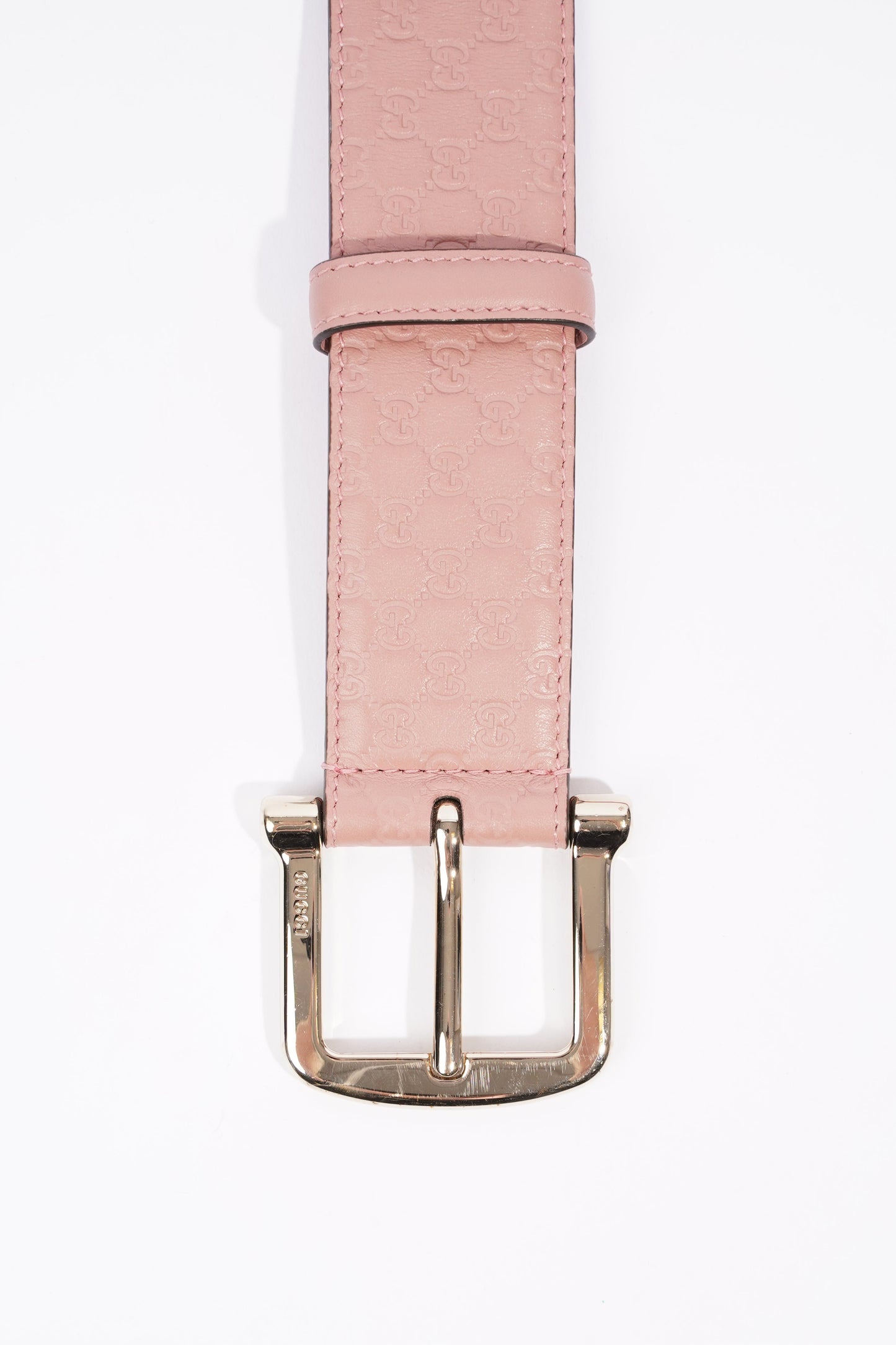 Gucci Belt With Square Buckle Nude Leather 95cm 38"