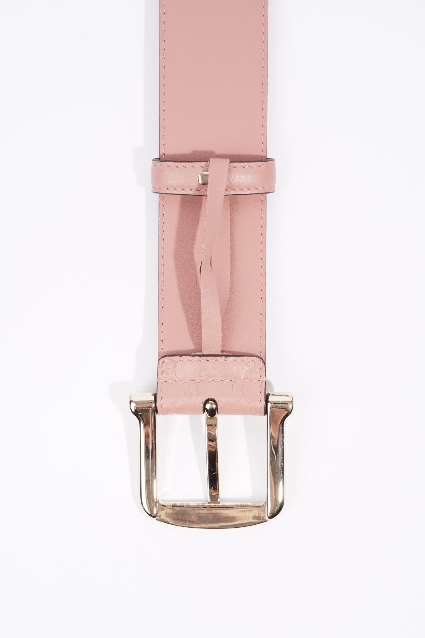 Gucci Belt With Square Buckle Nude Leather 95cm 38"