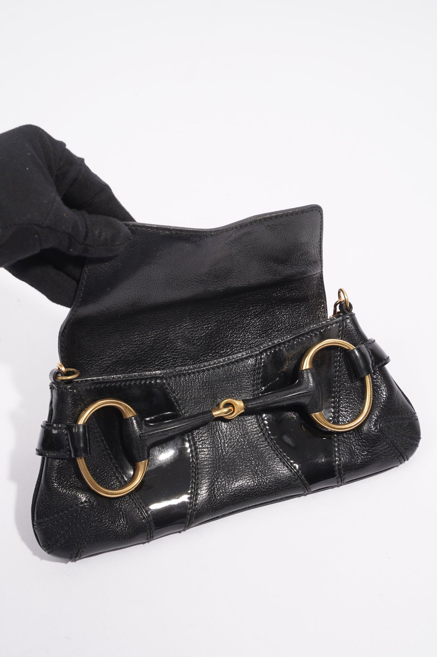 Gucci Womens Horsebit Vintage Tom Ford Bag Black