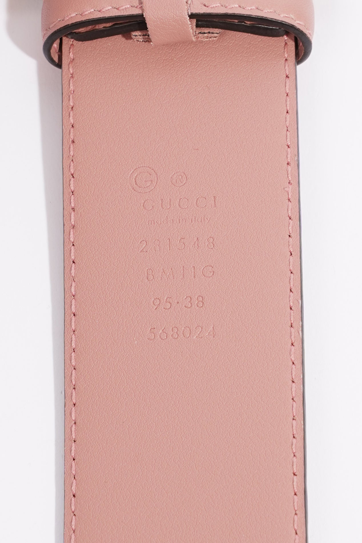 Gucci Belt With Square Buckle Nude Leather 95cm 38"