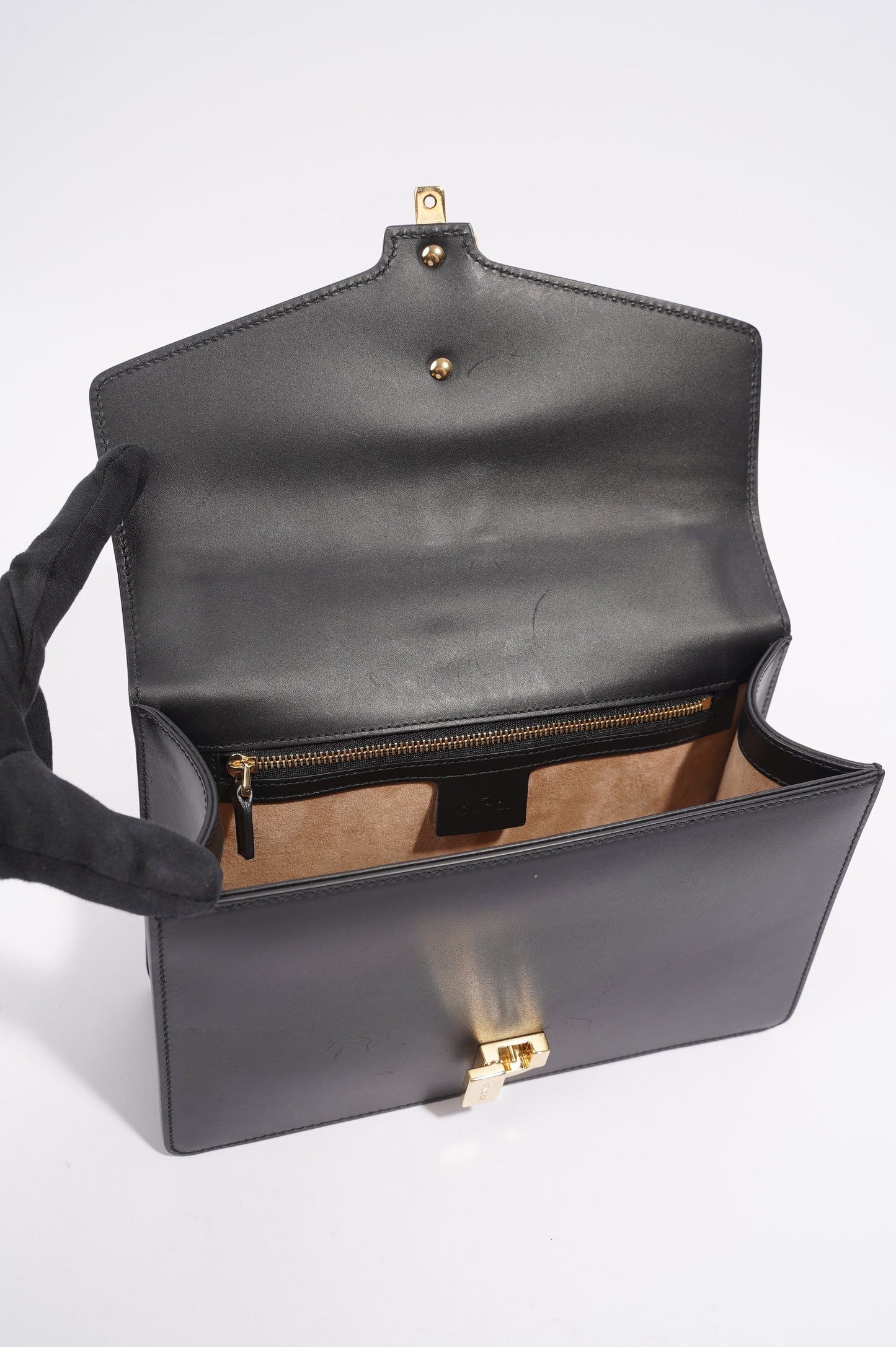 Gucci Womens Sylvie Black / Green / Red Medium