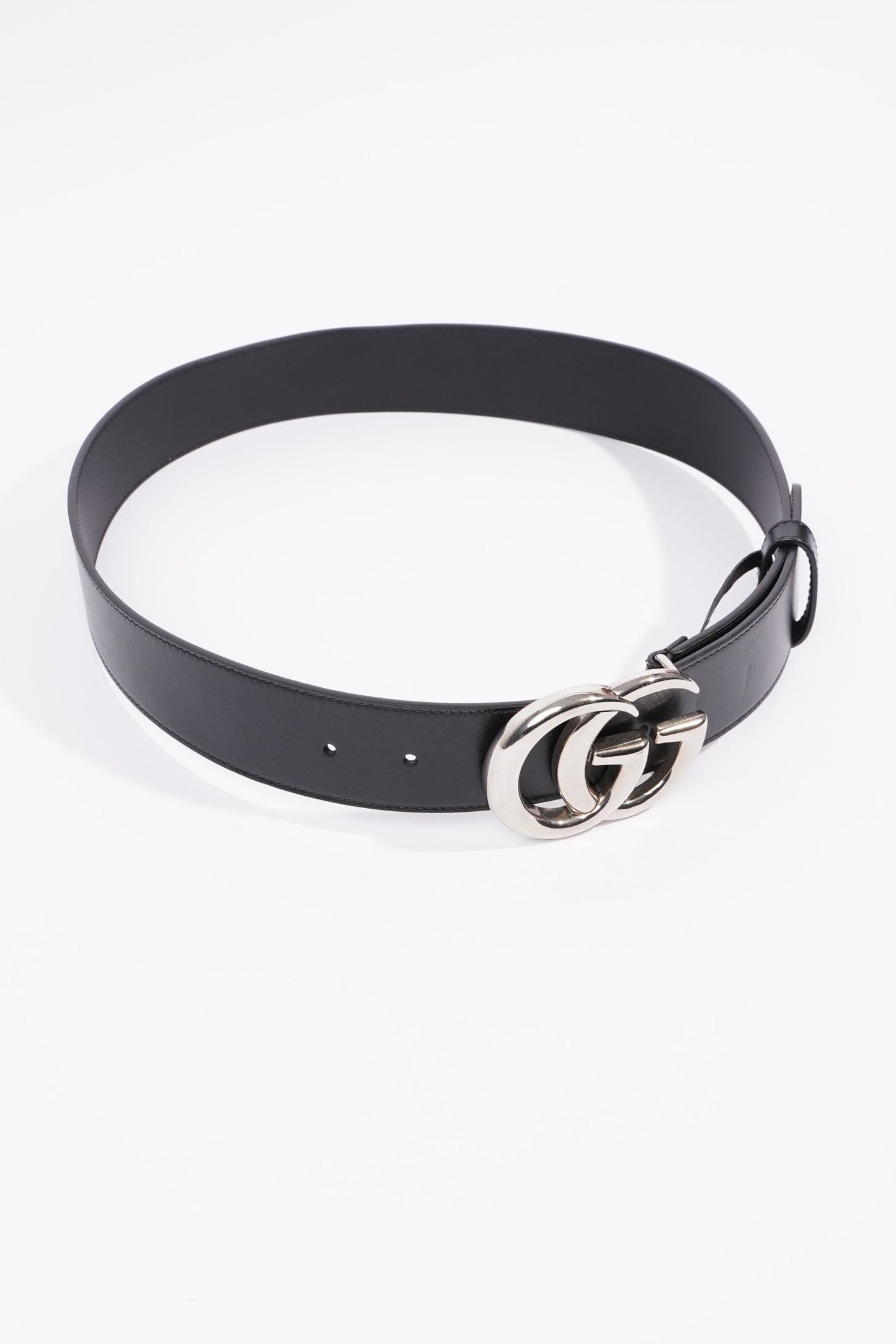 Gucci Marmont Belt Black / Silver Leather 80cm 32"