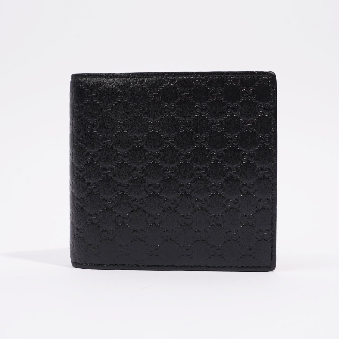 Gucci Mens Guccissima Bi-Fold Wallet Wallet Black / Navy Leather