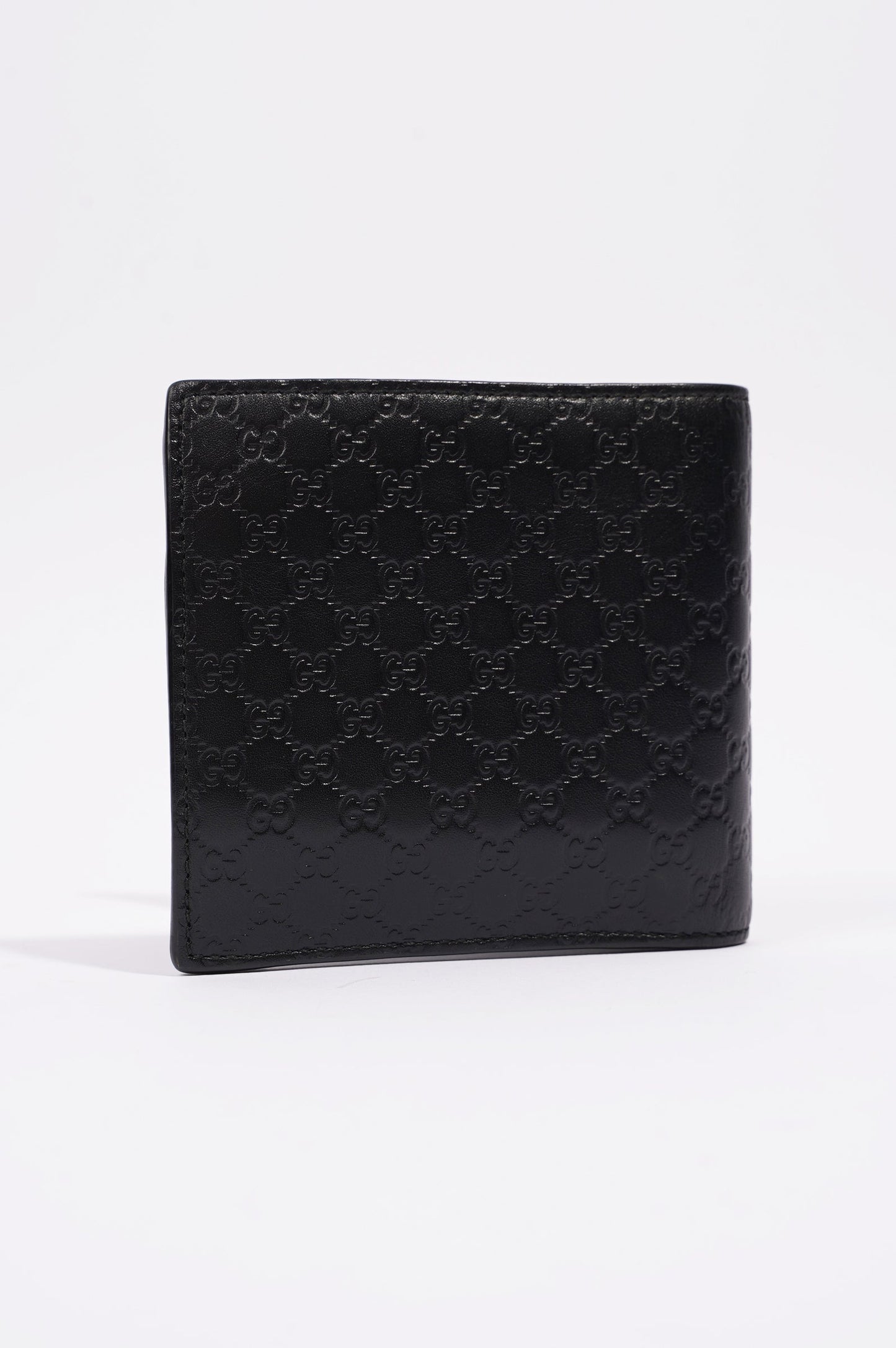 Gucci Mens Guccissima Bi-Fold Wallet Wallet Black / Navy Leather