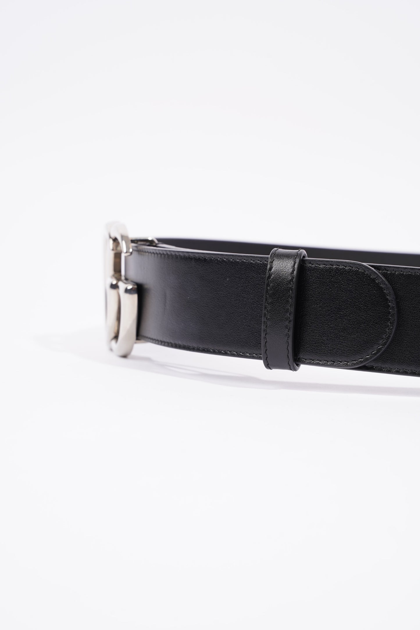 Gucci Marmont Belt Black / Silver Leather 80cm 32"