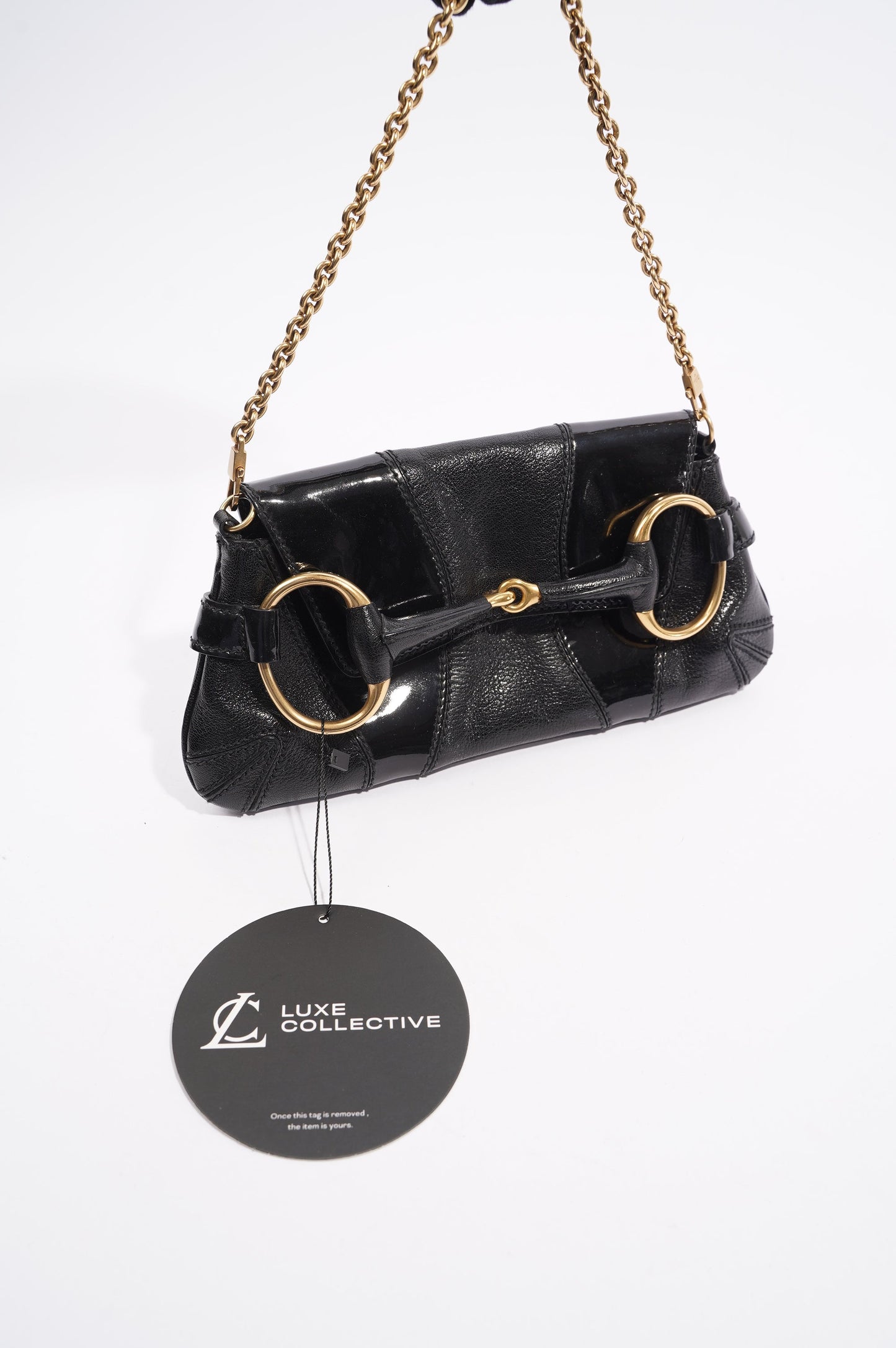 Gucci Womens Horsebit Vintage Tom Ford Bag Black