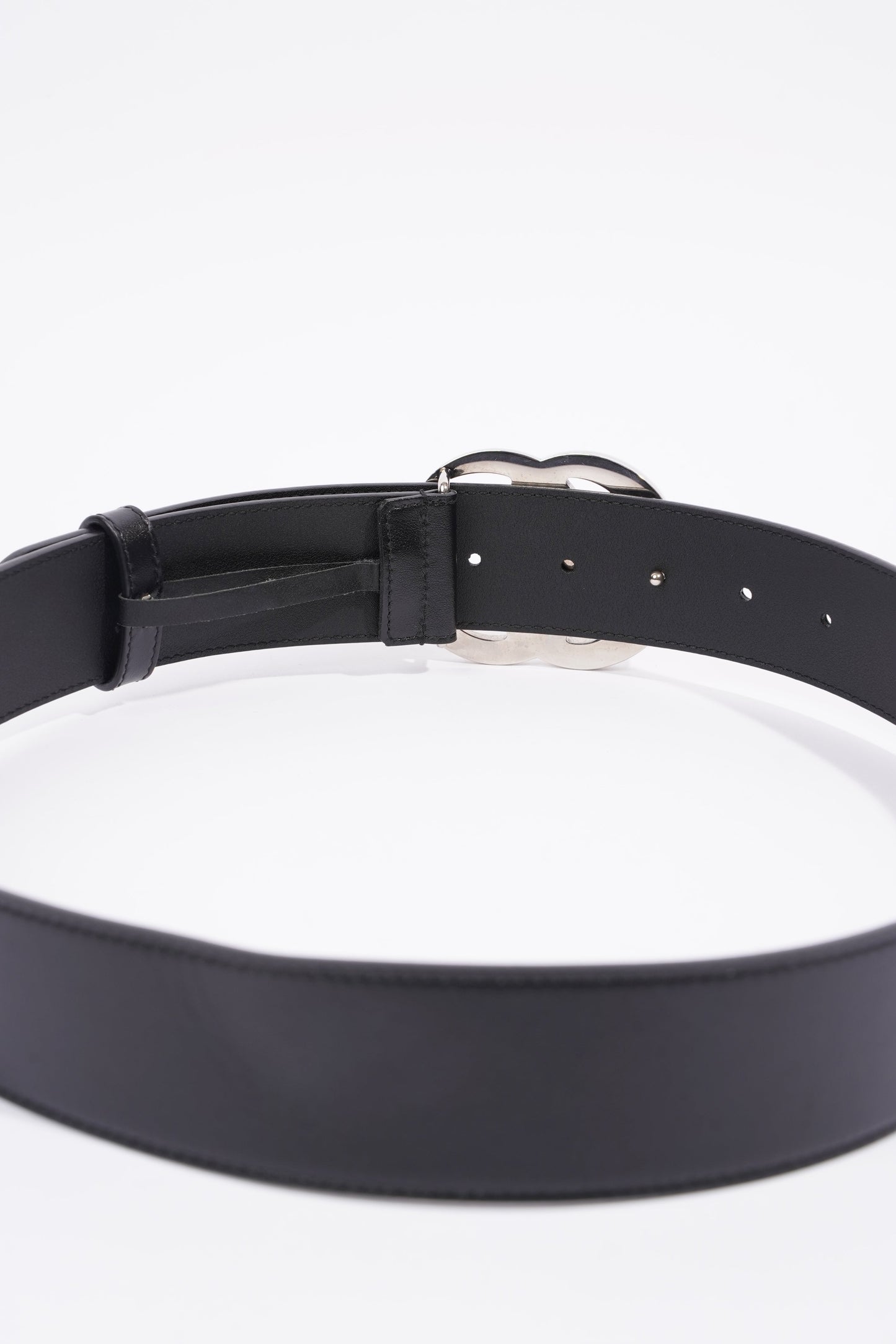 Gucci Marmont Belt Black / Silver Leather 80cm 32"