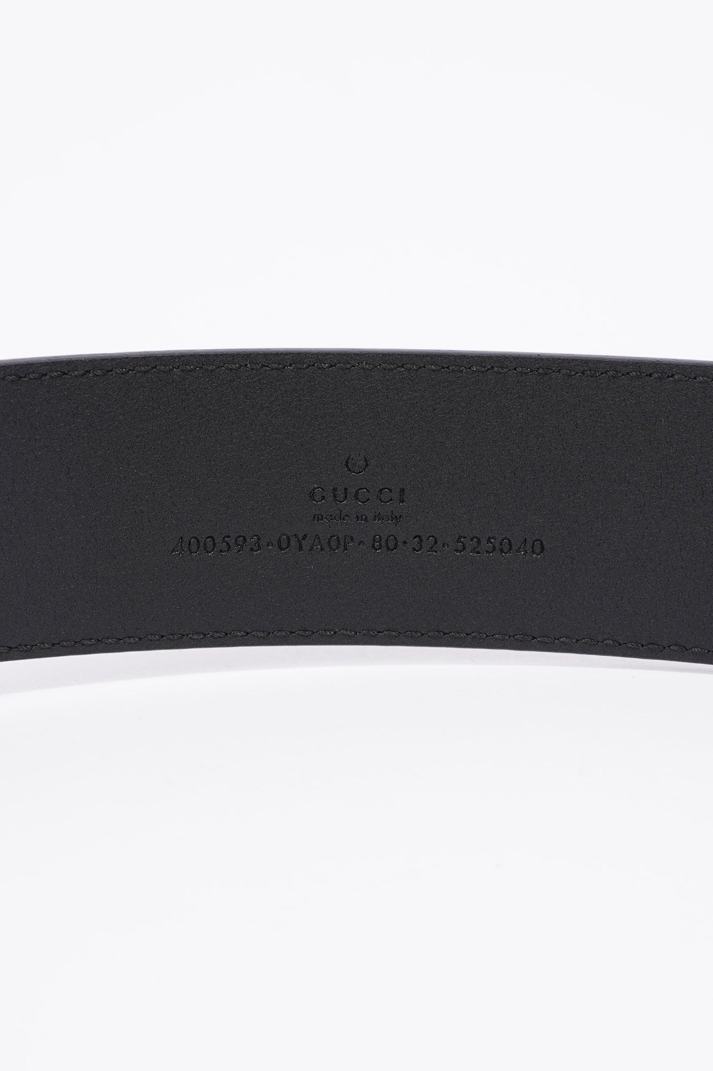 Gucci Marmont Belt Black / Silver Leather 80cm 32"