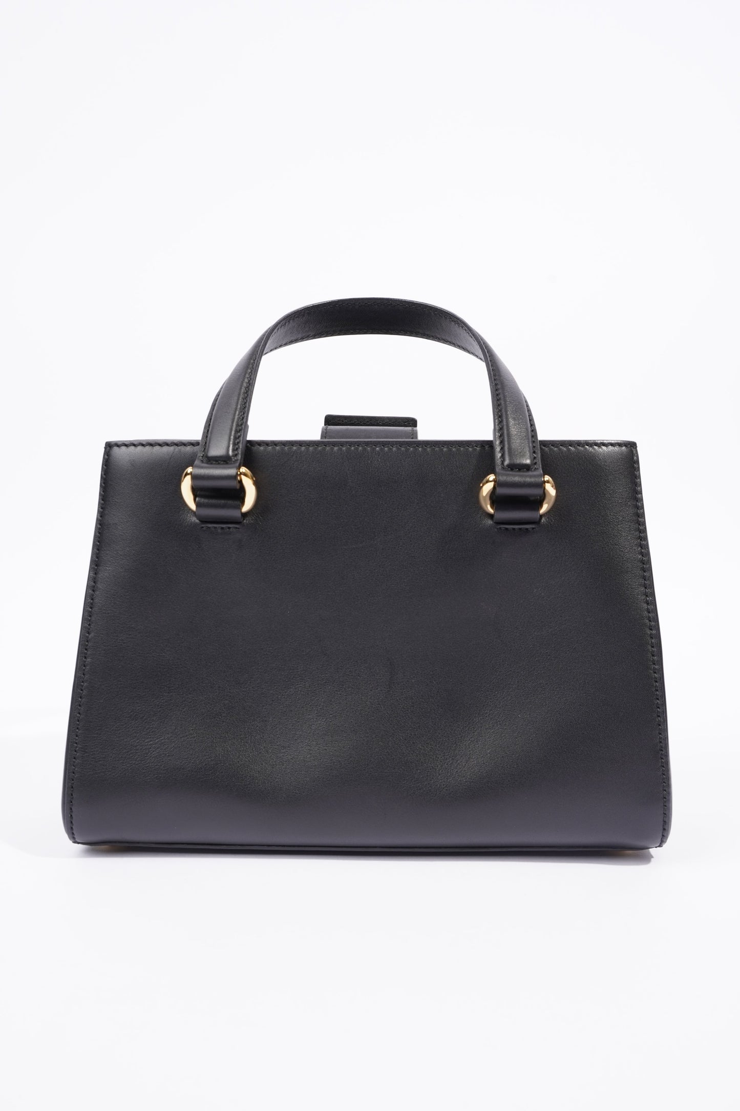 Gucci Sylvie Top Handle Bag Black Leather