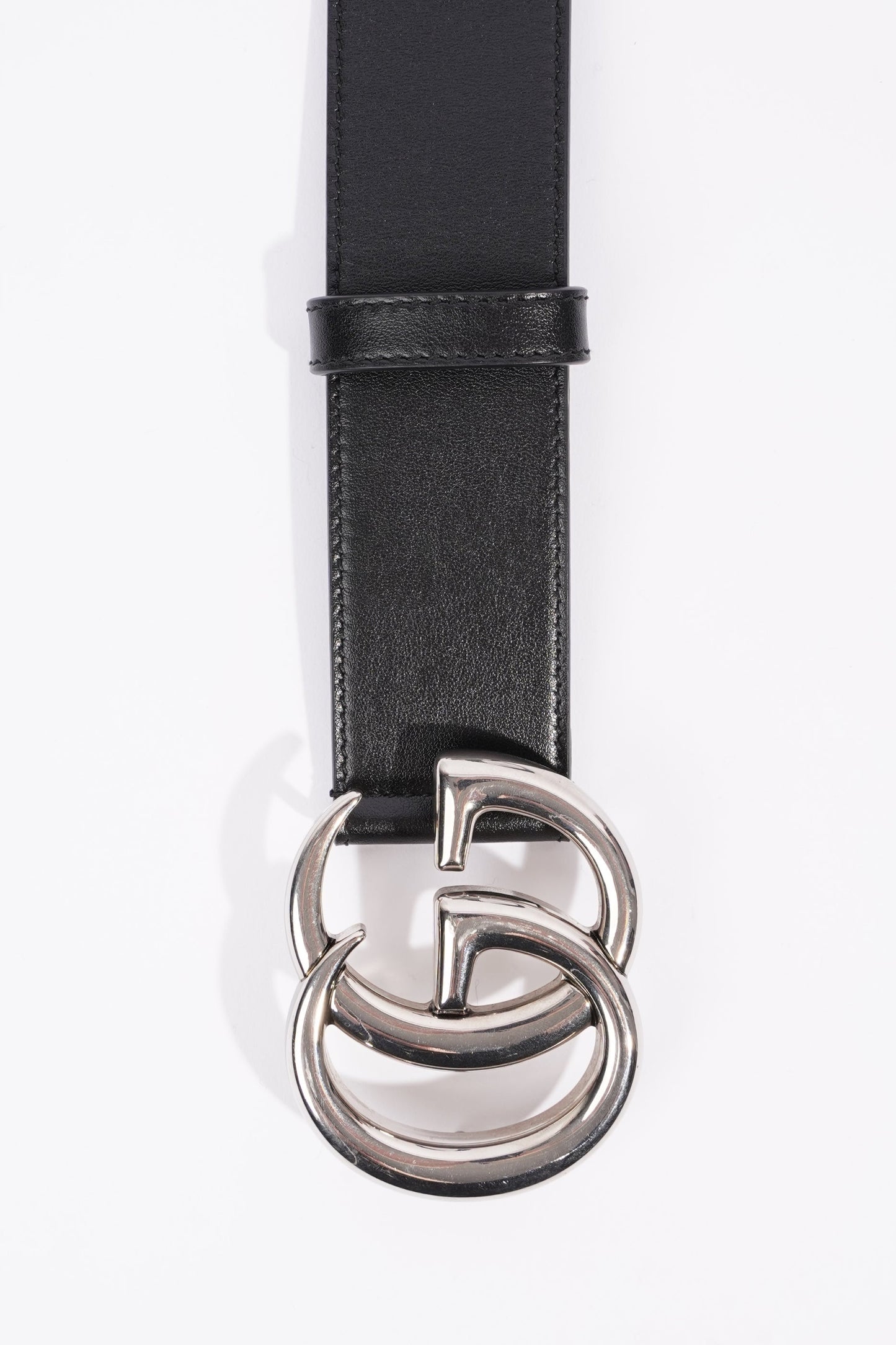 Gucci Marmont Belt Black / Silver Leather 80cm 32"