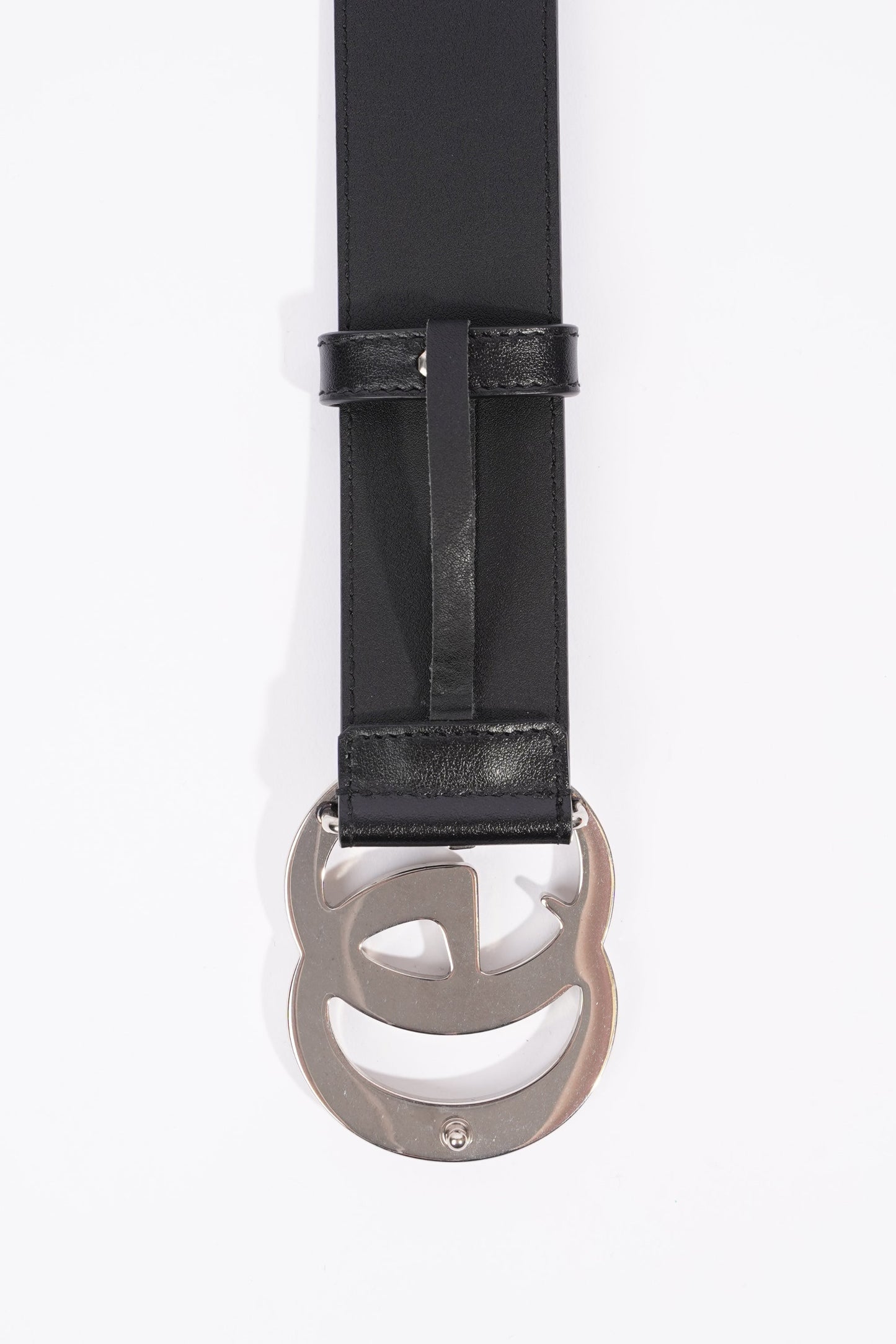 Gucci Marmont Belt Black / Silver Leather 80cm 32"