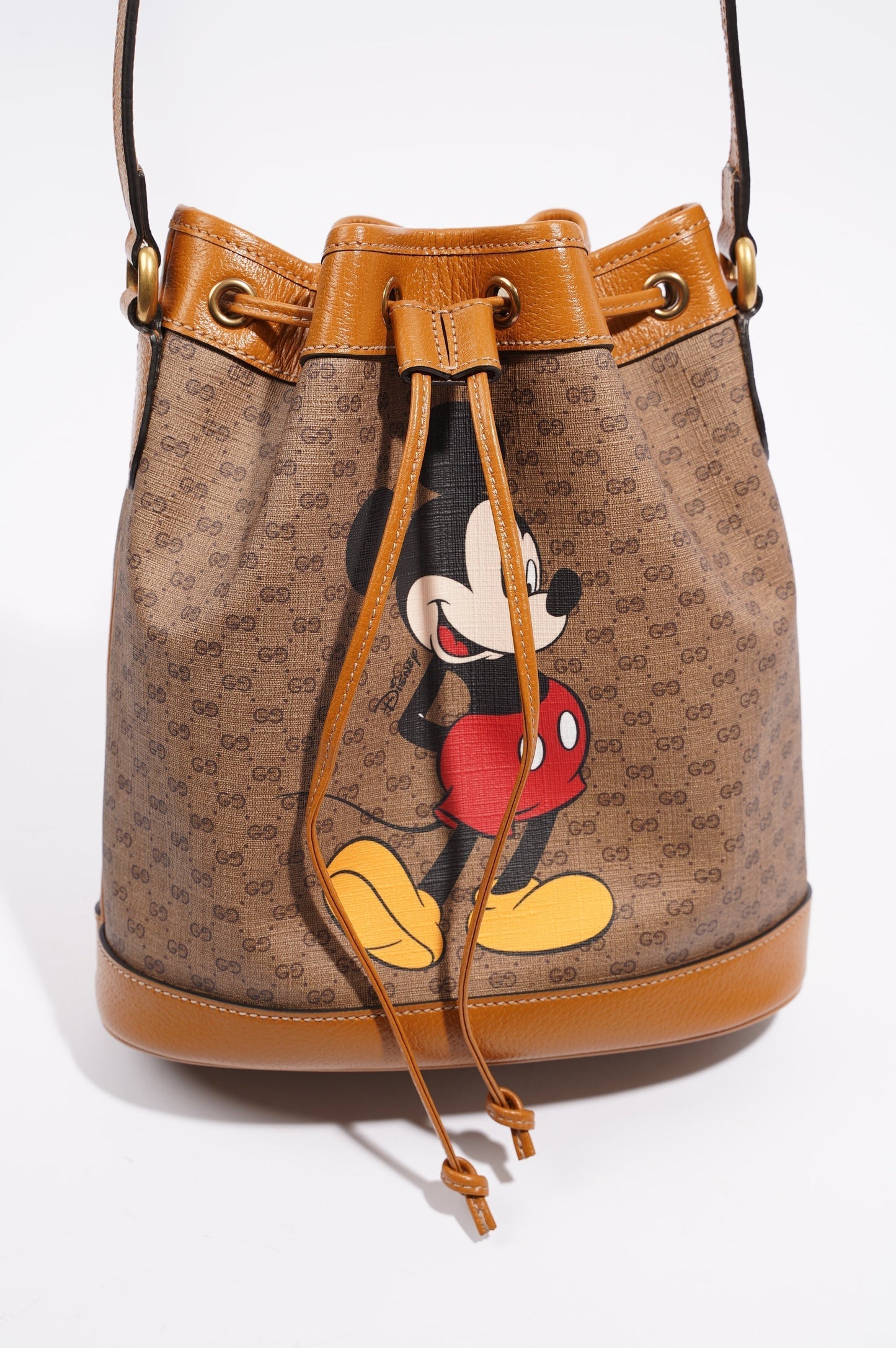 Gucci x Disney Womens Bucket Bag Brown Small
