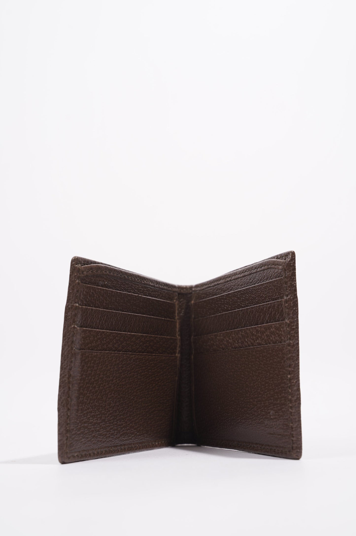 Gucci Mens Bi Fold Web Wallet Brown Canvas