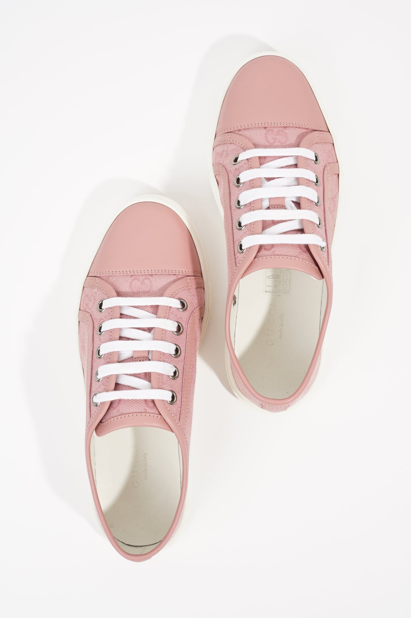 Gucci Womens GG Low Top Sneaker Pink EU 34.5 / UK 1.5