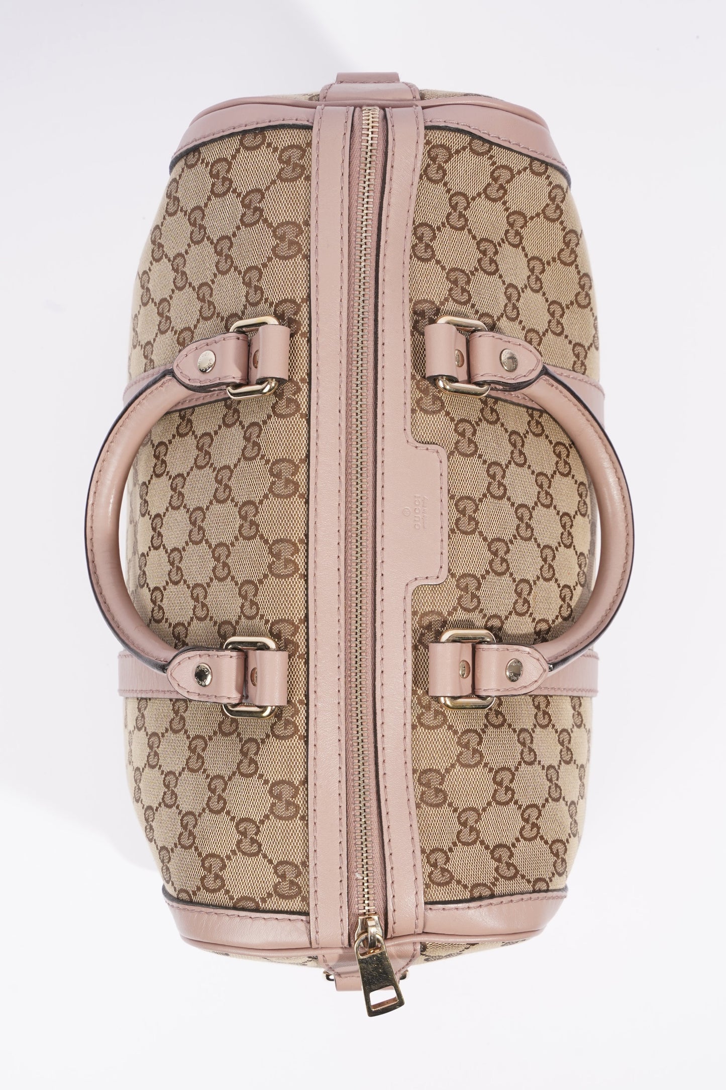 Gucci Womens Boston Bag Supreme / Pink Canvas Medium
