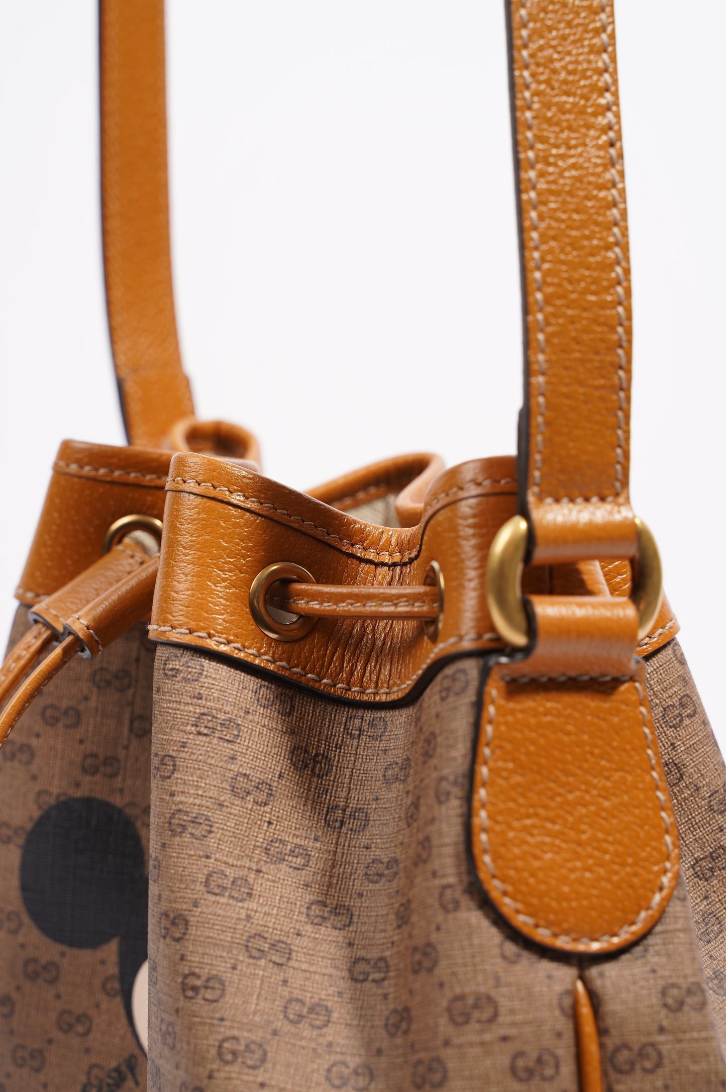 Gucci x Disney Womens Bucket Bag Brown Small