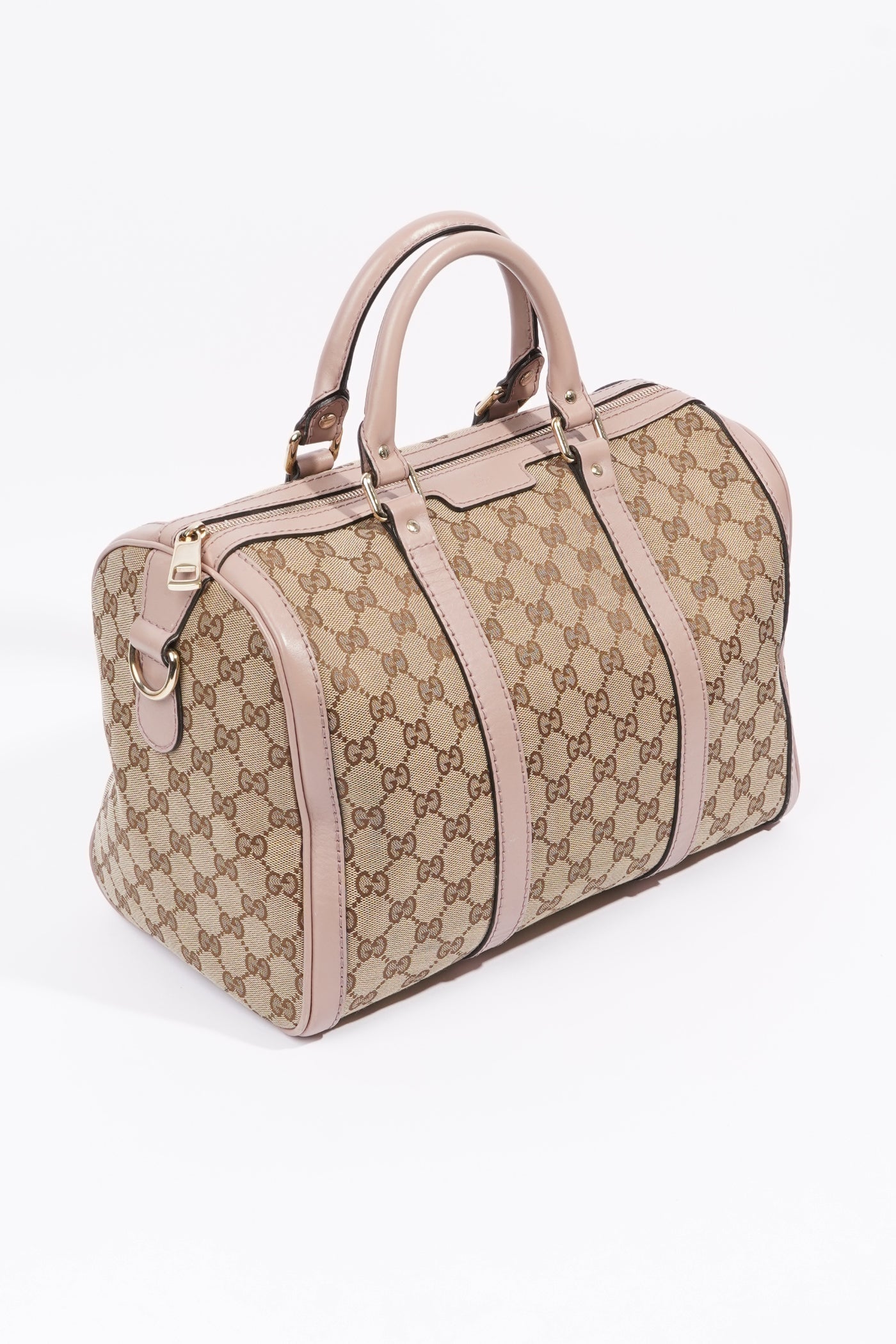 Gucci Womens Boston Bag Supreme / Pink Canvas Medium