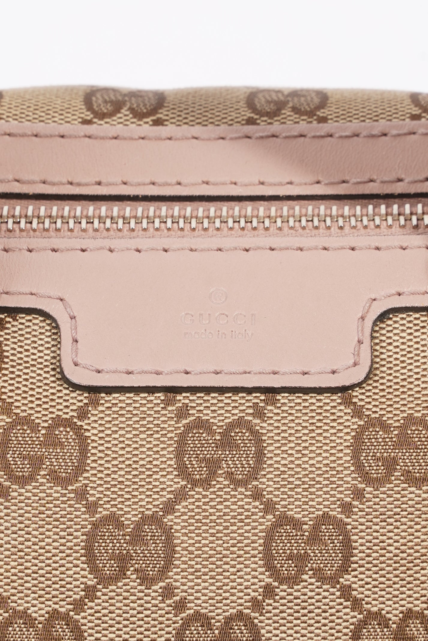 Gucci Womens Boston Bag Supreme / Pink Canvas Medium