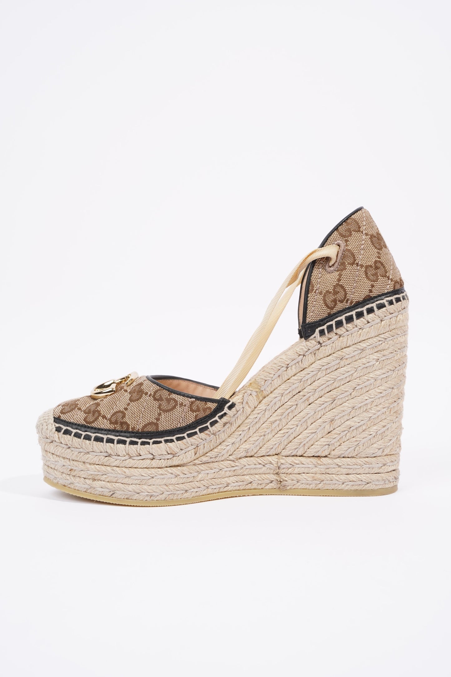 Gucci GG Matelasse Espadrille Beige / Brown Canvas EU 38 UK 5