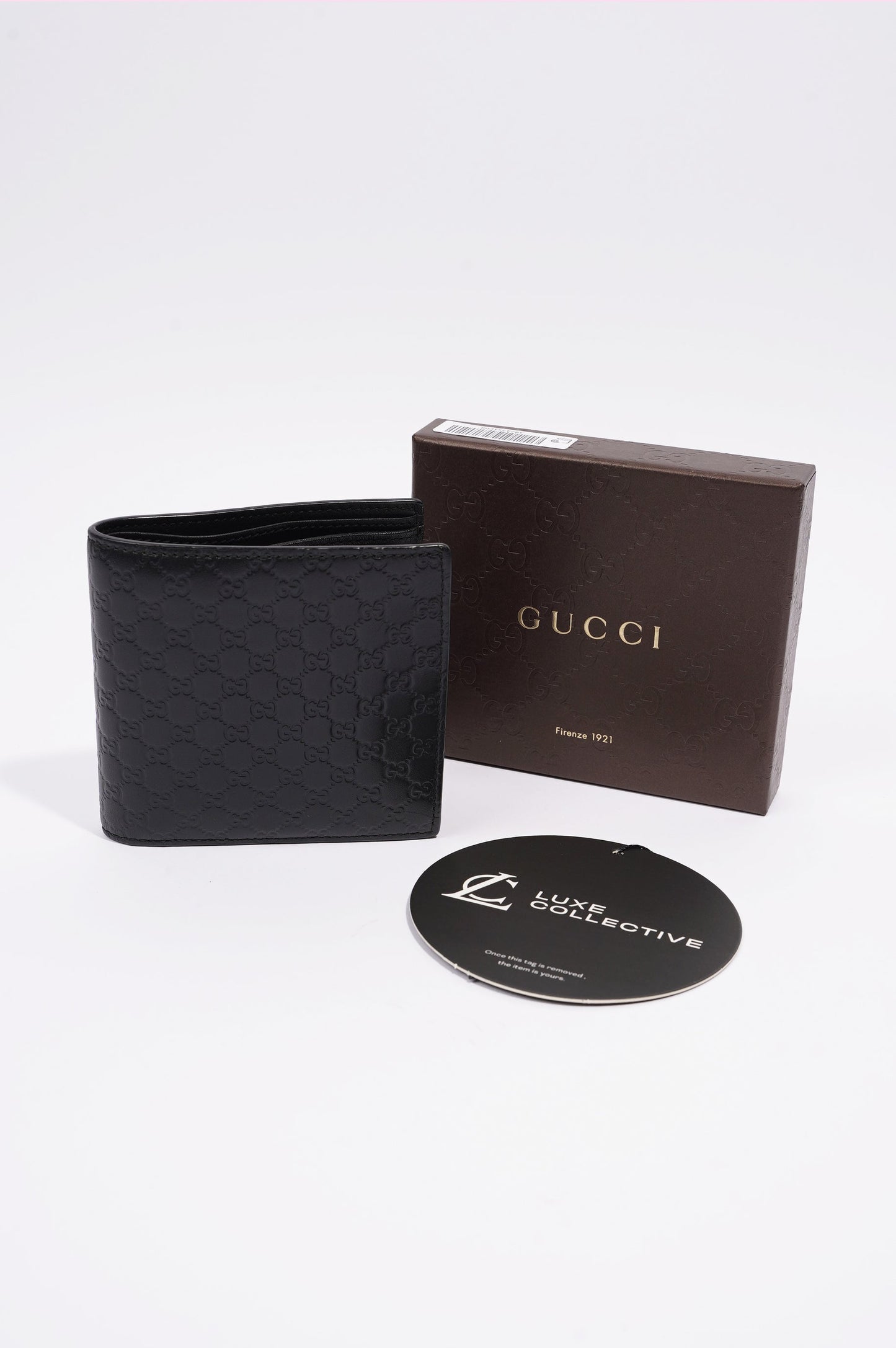Gucci Mens Guccissima Bi-Fold Wallet Wallet Black / Navy Leather