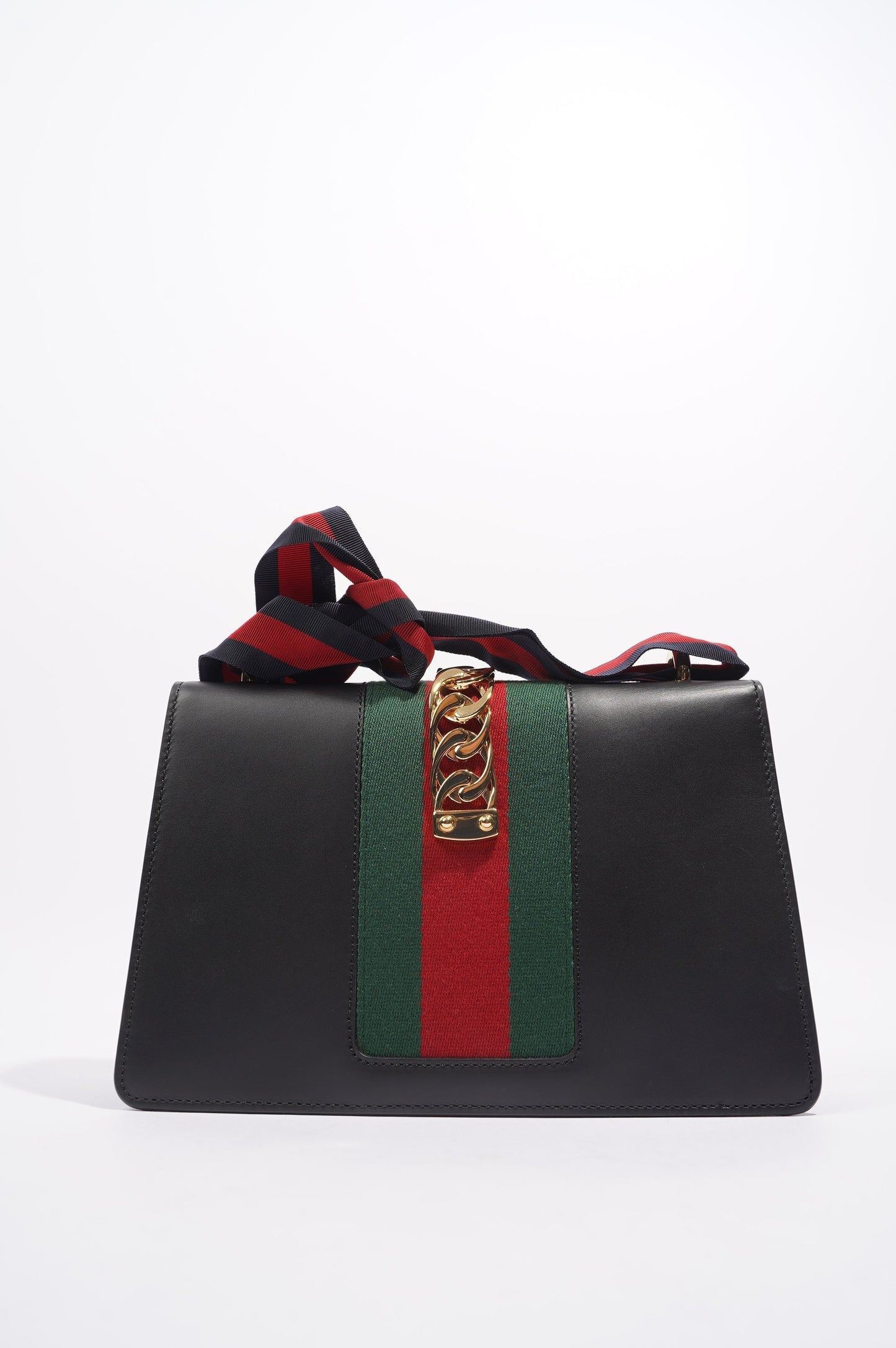 Gucci Womens Sylvie Black / Green / Red Medium