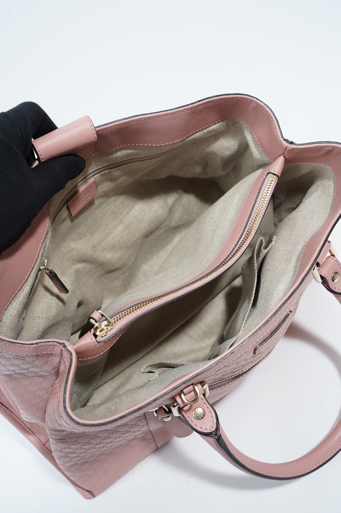 Gucci Womens Microguccissima Tote Bag Medium