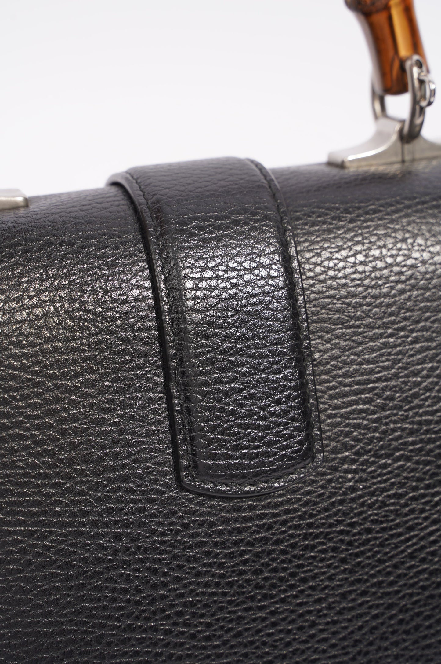 Gucci Dionysus Bamboo Top Handle Black Silver Medium