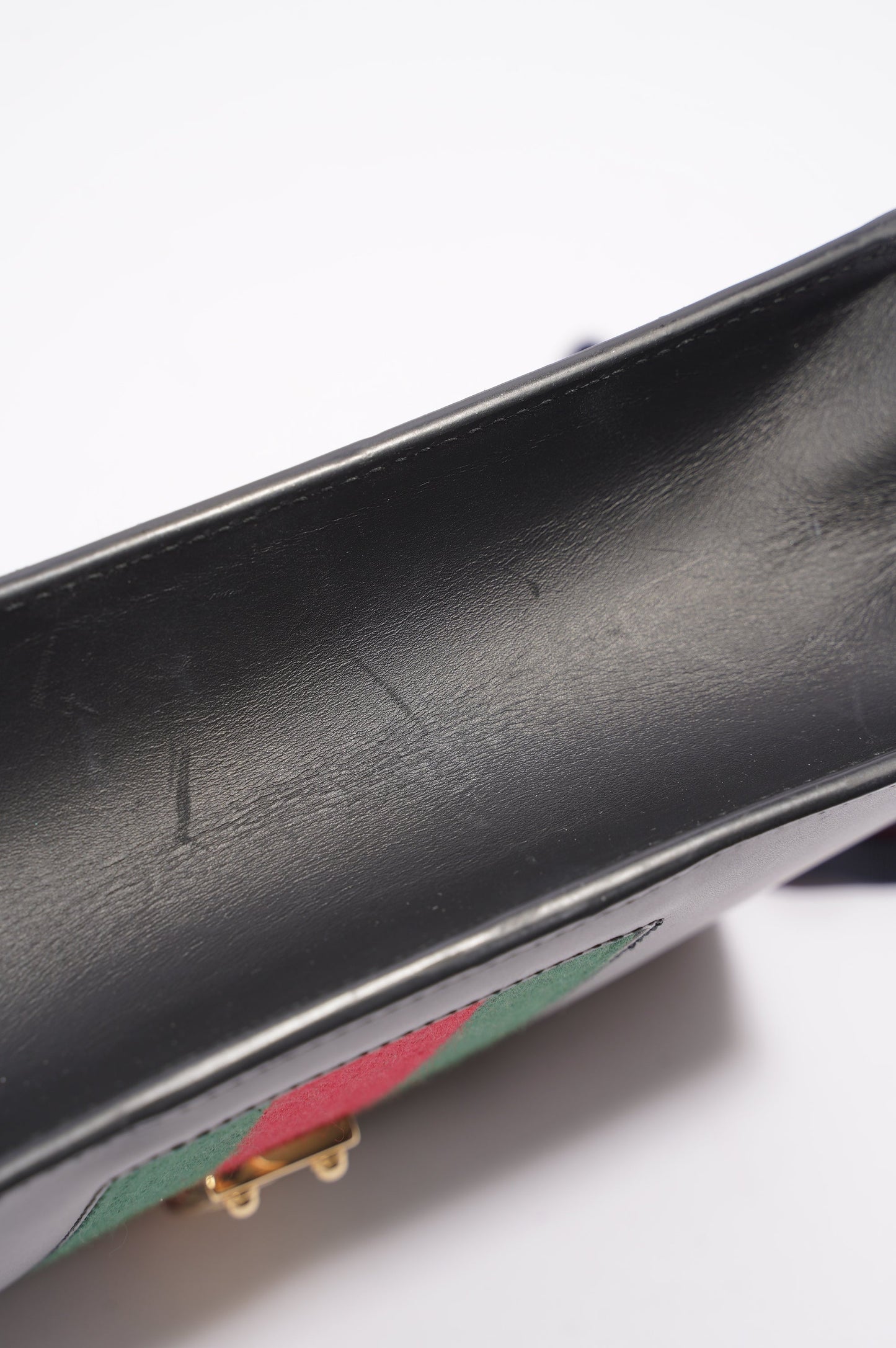 Gucci Womens Sylvie Black / Green / Red Medium