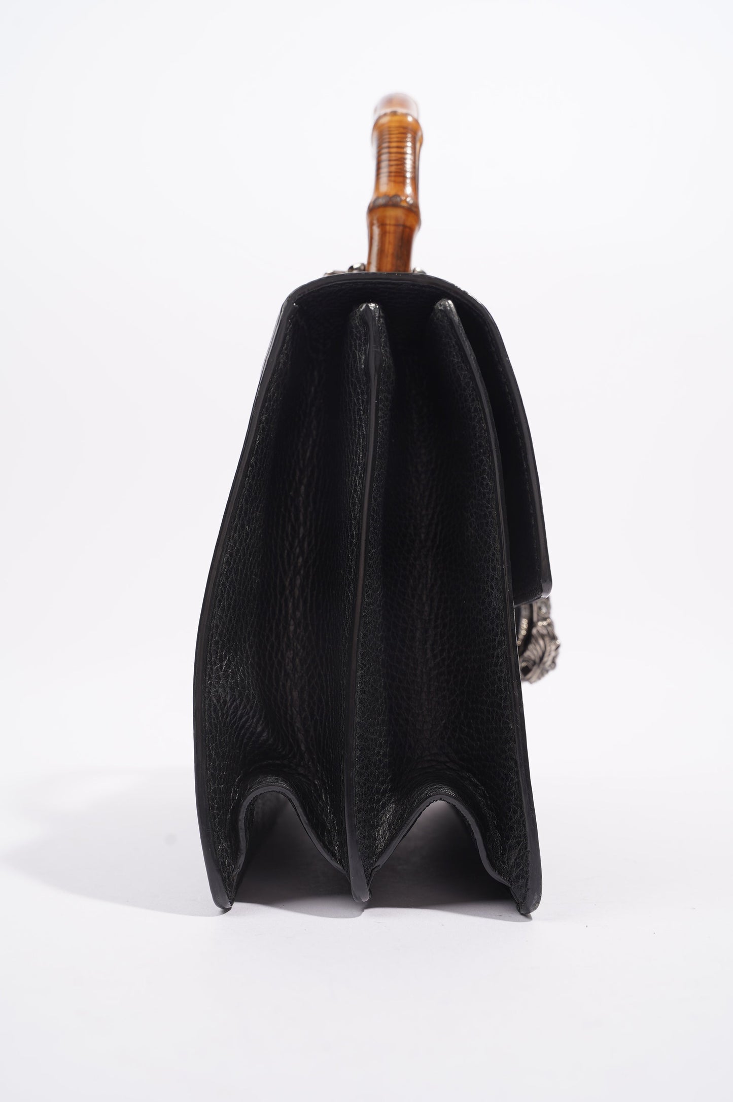 Gucci Dionysus Bamboo Top Handle Black Silver Medium
