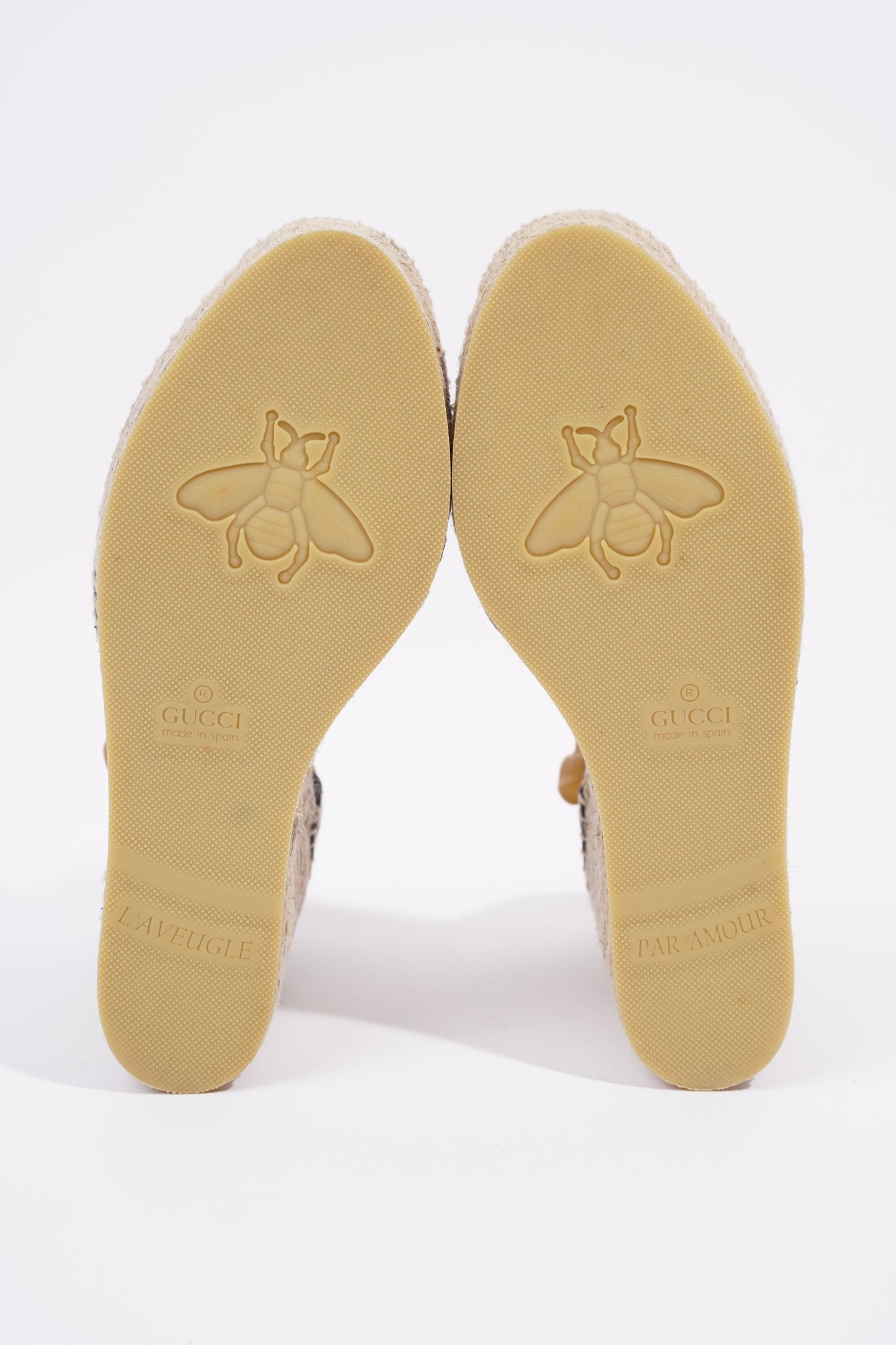 Gucci GG Matelasse Espadrille Beige / Brown Canvas EU 38 UK 5