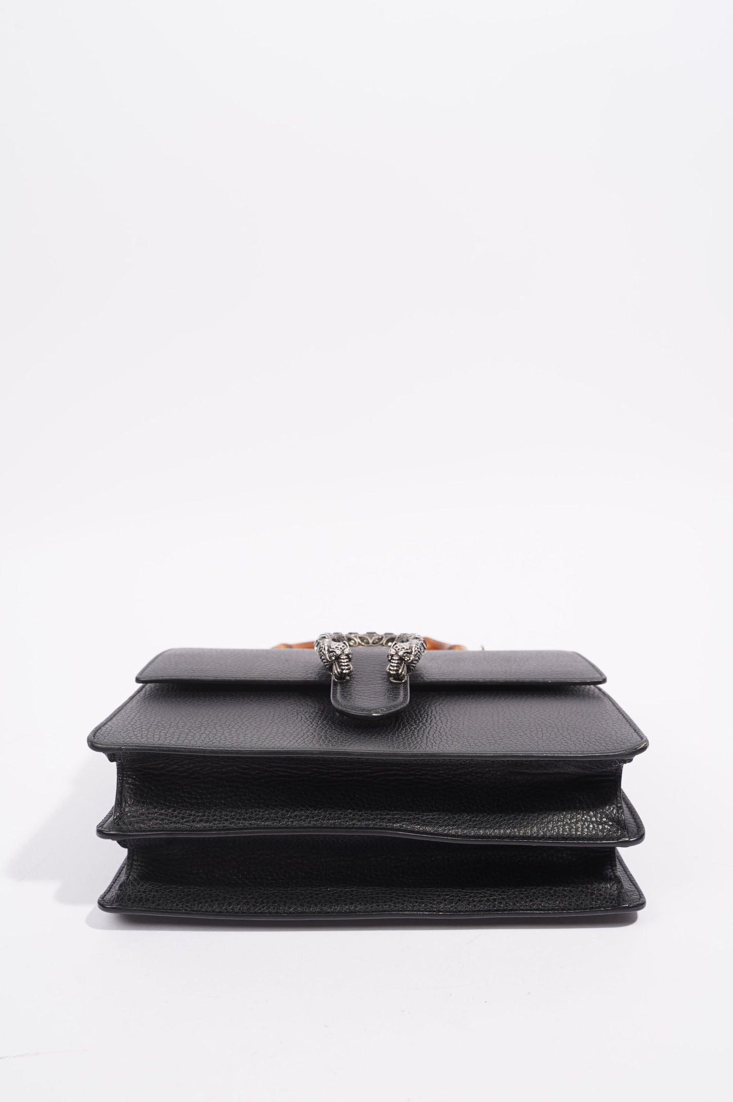 Gucci Dionysus Bamboo Top Handle Black Silver Medium