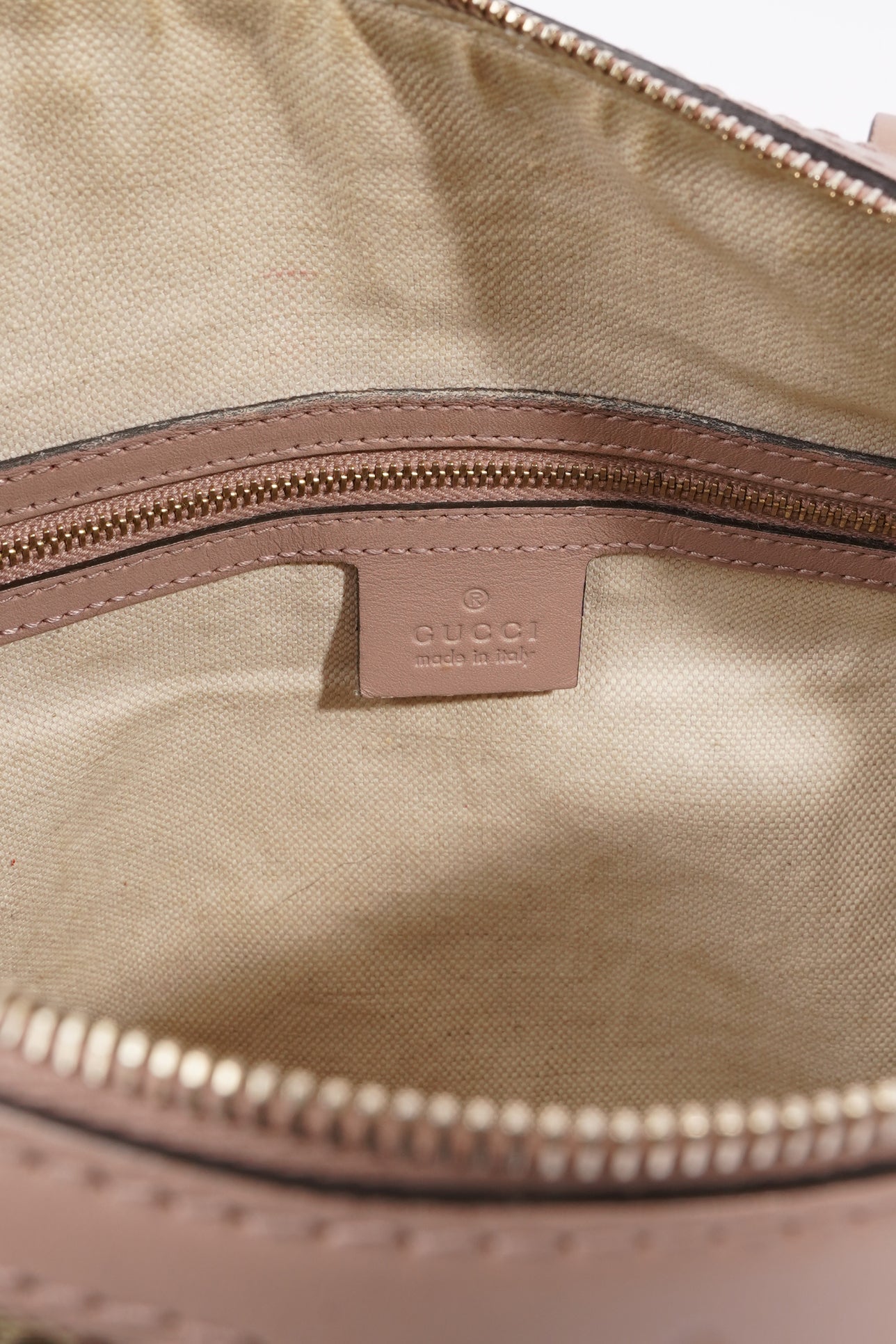 Gucci Womens Boston Bag Supreme / Pink Canvas Medium