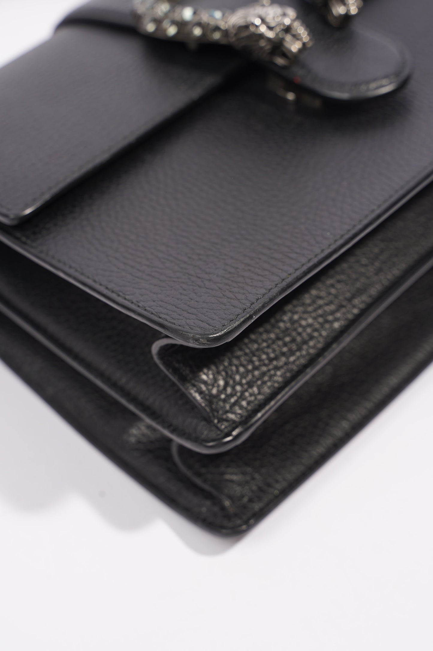Gucci Dionysus Bamboo Top Handle Black Silver Medium