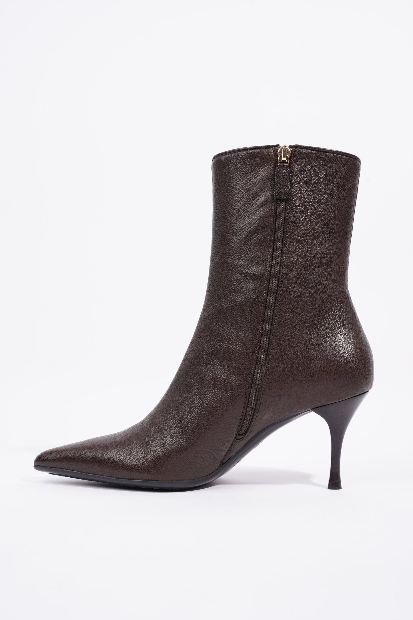 Gucci Womens Leather Ankle Boot Brown EU 40.5 / UK 7.5