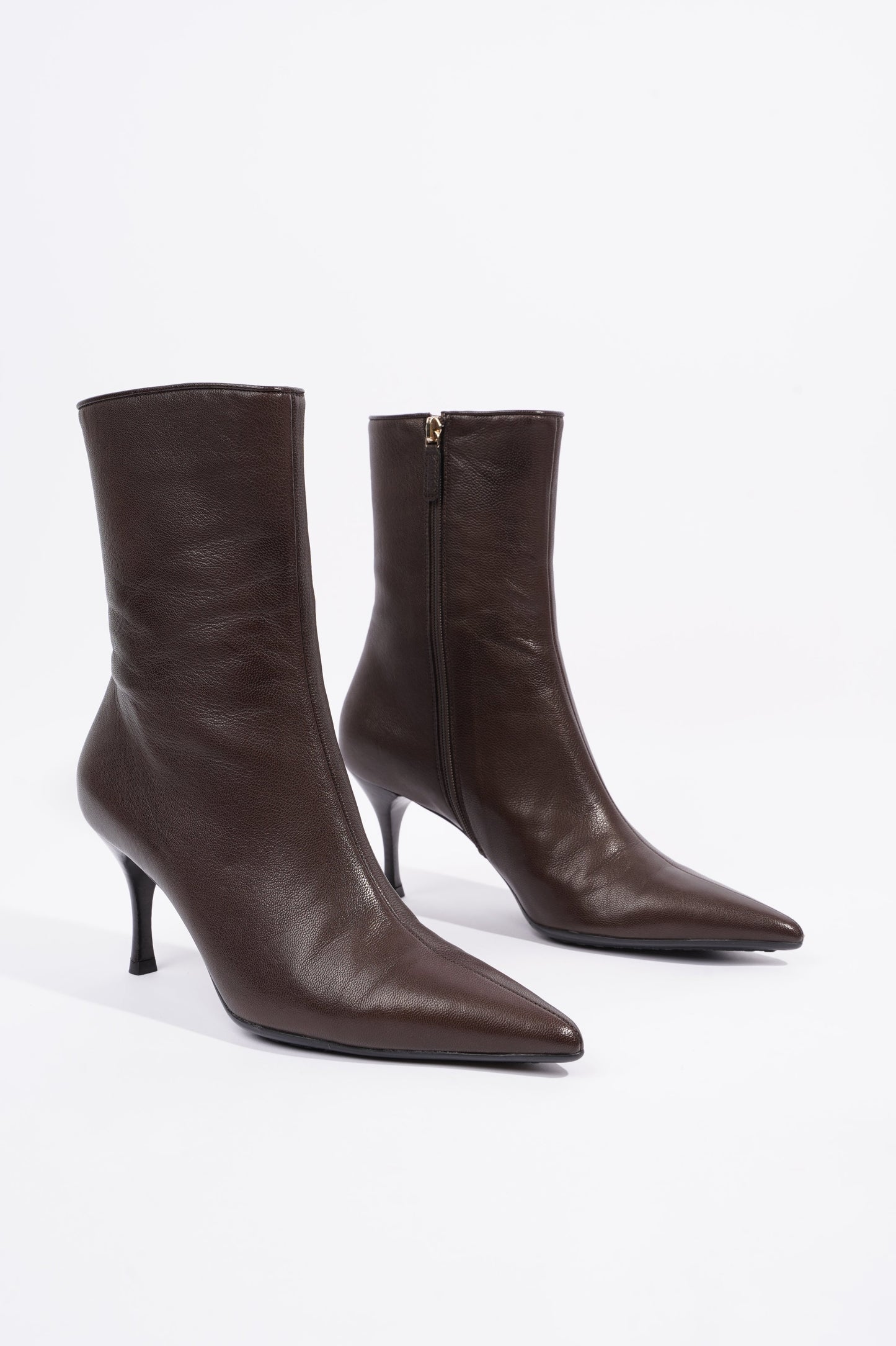 Gucci Womens Leather Ankle Boot Brown EU 40.5 / UK 7.5