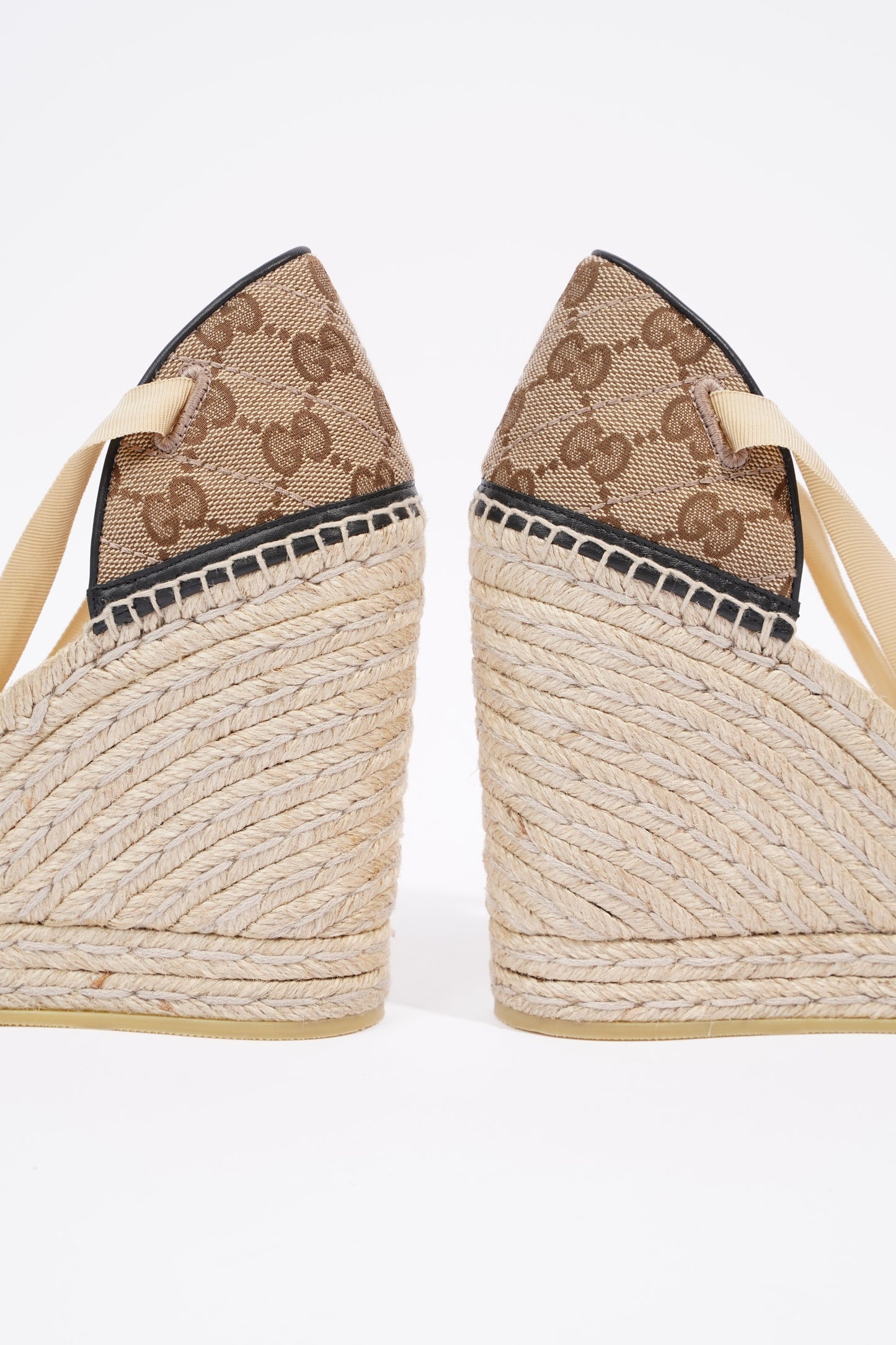 Gucci GG Matelasse Espadrille Beige / Brown Canvas EU 38 UK 5