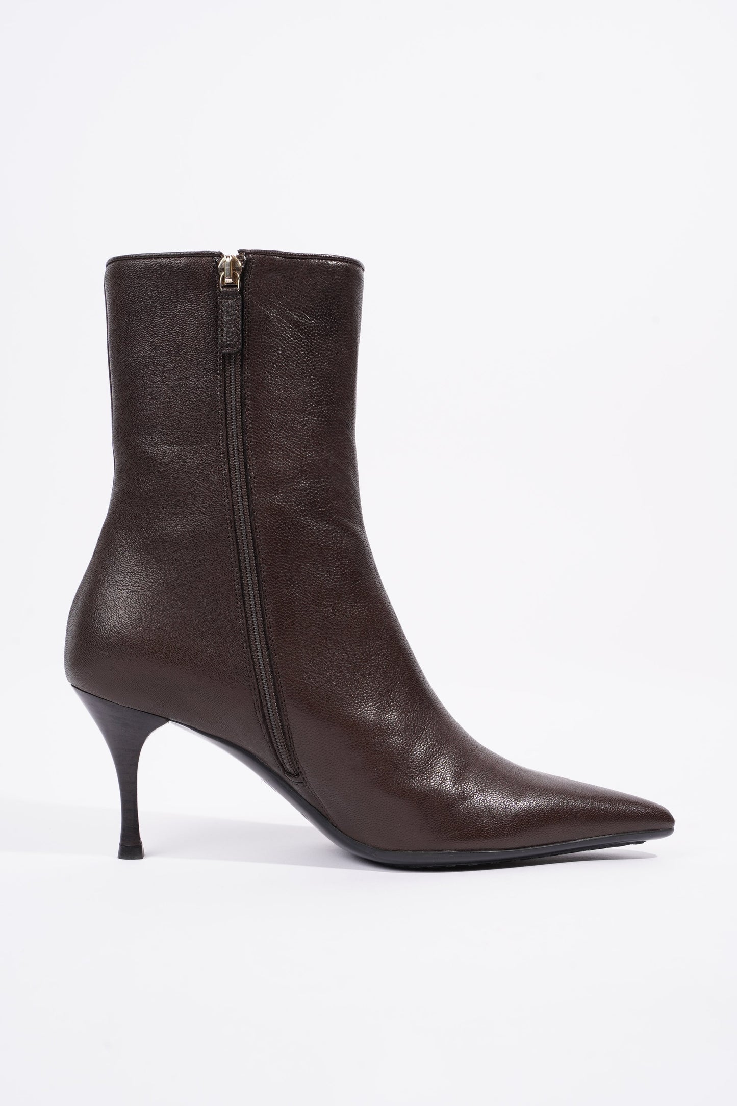 Gucci Womens Leather Ankle Boot Brown EU 40.5 / UK 7.5