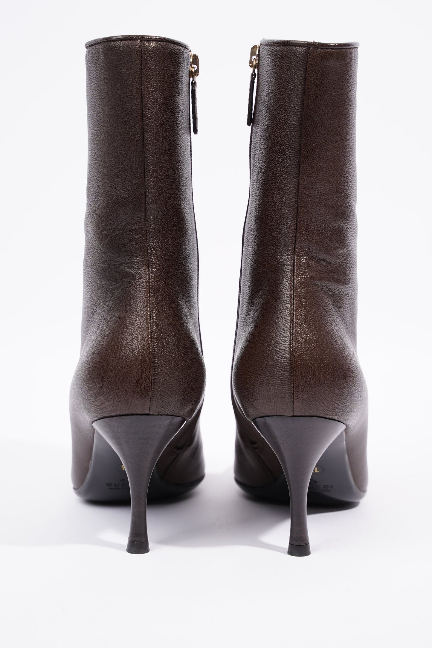 Gucci Womens Leather Ankle Boot Brown EU 40.5 / UK 7.5