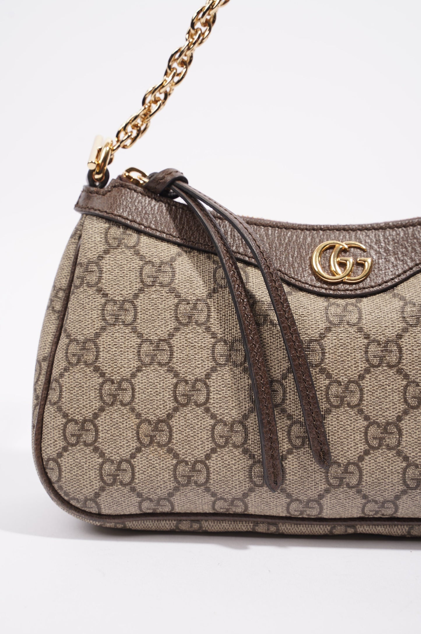 Gucci Womens Ophidia Bag Monogram / Brown Small