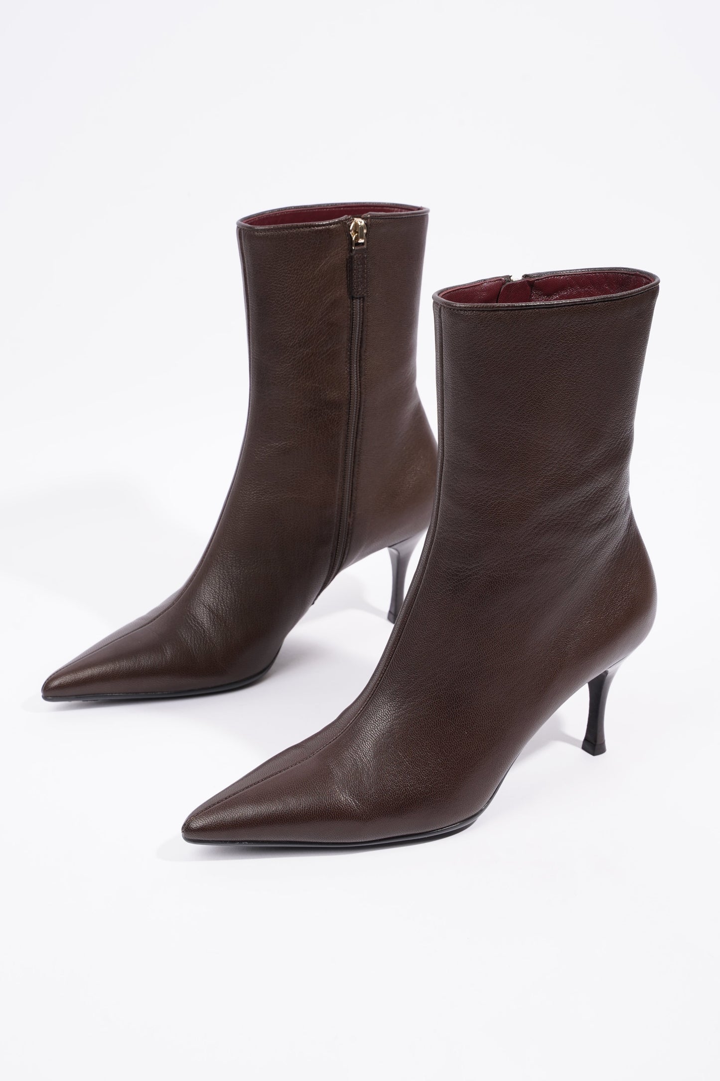 Gucci Womens Leather Ankle Boot Brown EU 40.5 / UK 7.5