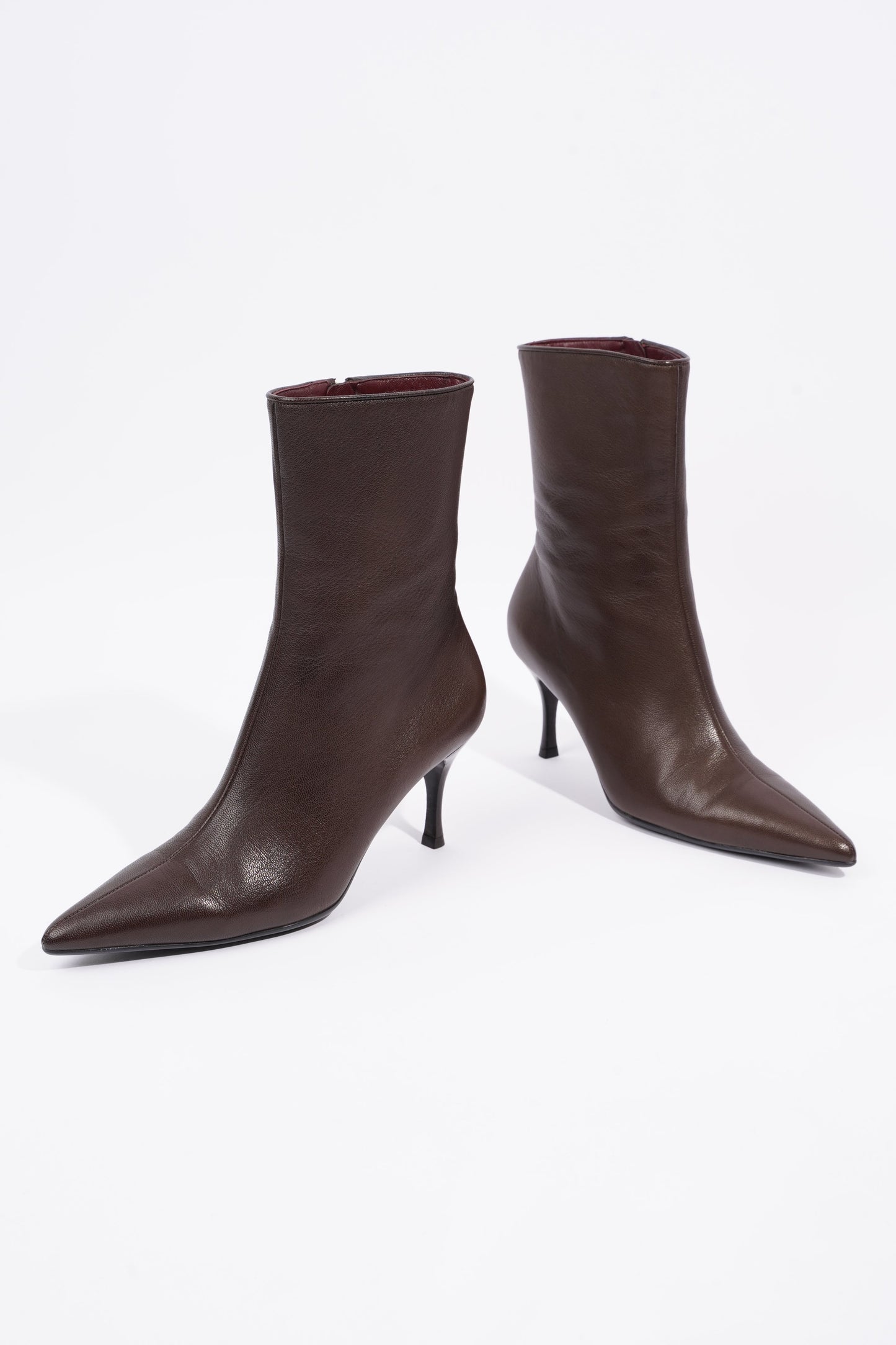 Gucci Womens Leather Ankle Boot Brown EU 40.5 / UK 7.5