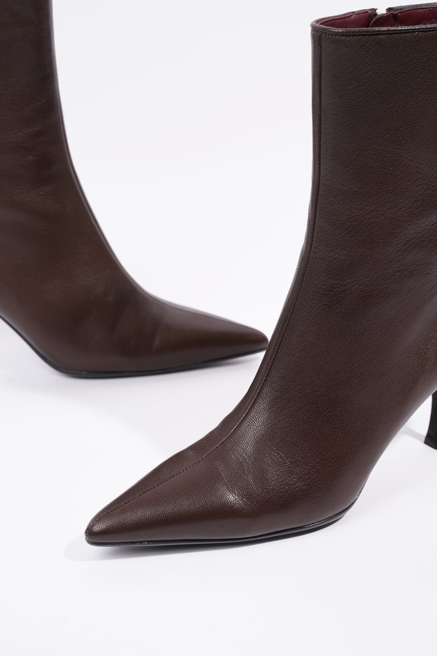 Gucci Womens Leather Ankle Boot Brown EU 40.5 / UK 7.5