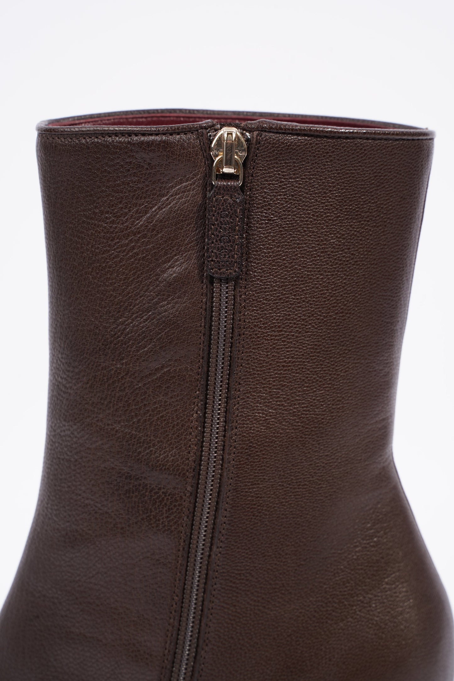Gucci Womens Leather Ankle Boot Brown EU 40.5 / UK 7.5