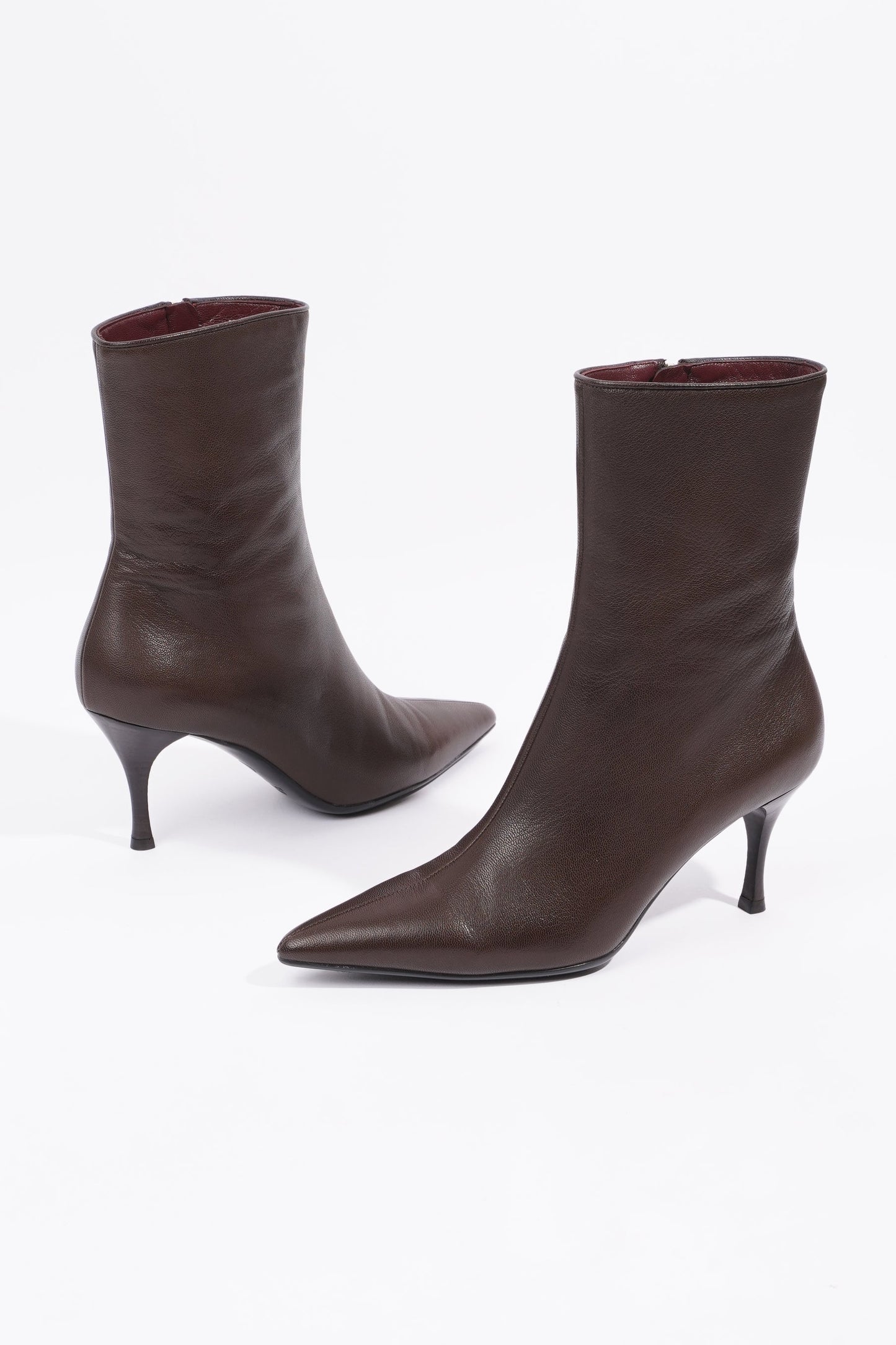 Gucci Womens Leather Ankle Boot Brown EU 40.5 / UK 7.5